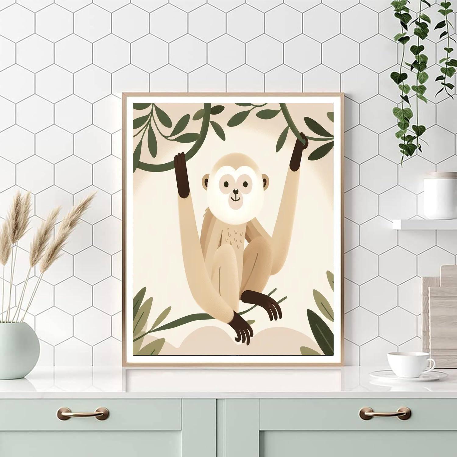 Gentle Gibbon Numbered Painting Kits