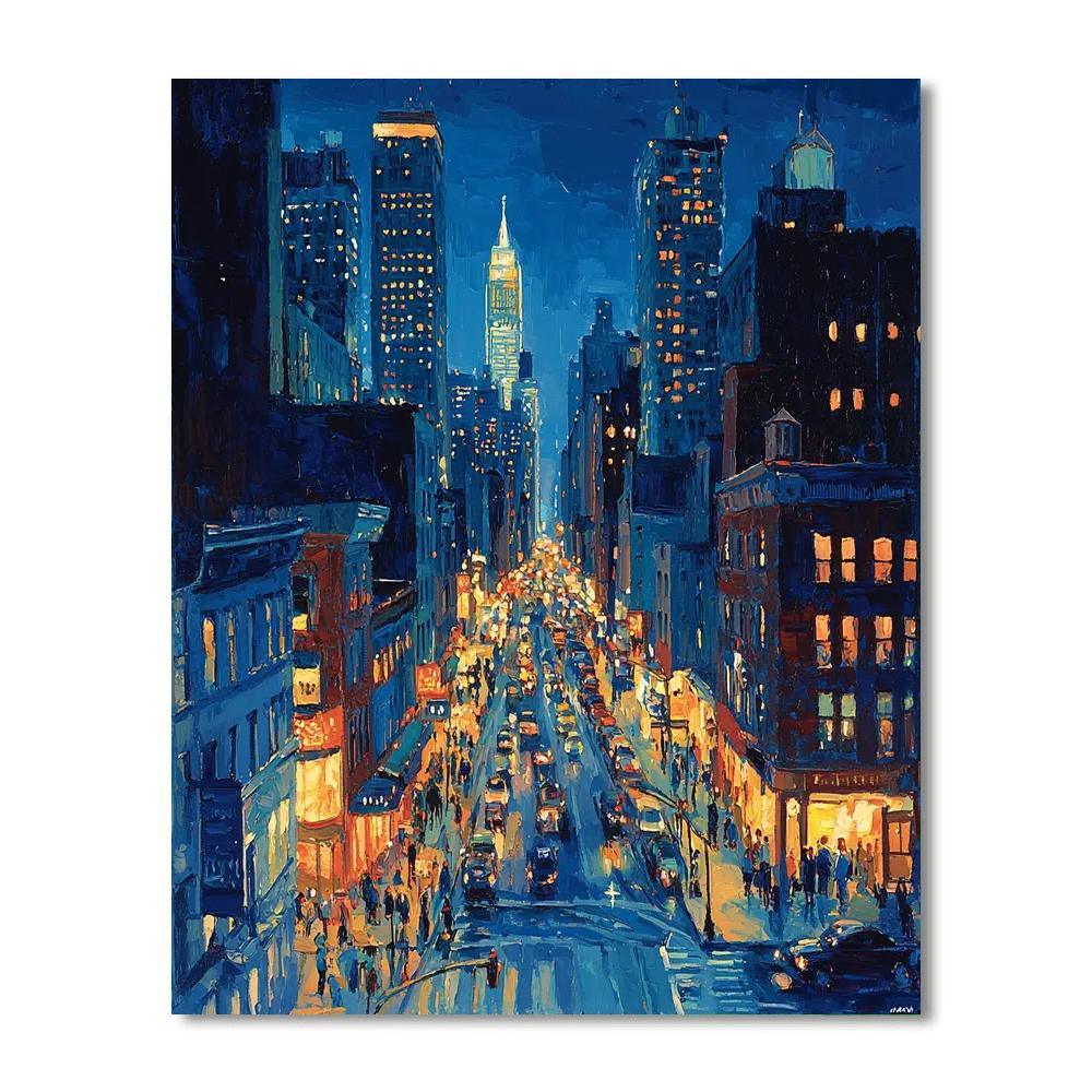 Edward Hopper Inspired Dynamic Urban Nights  Paint By Numbers Kits