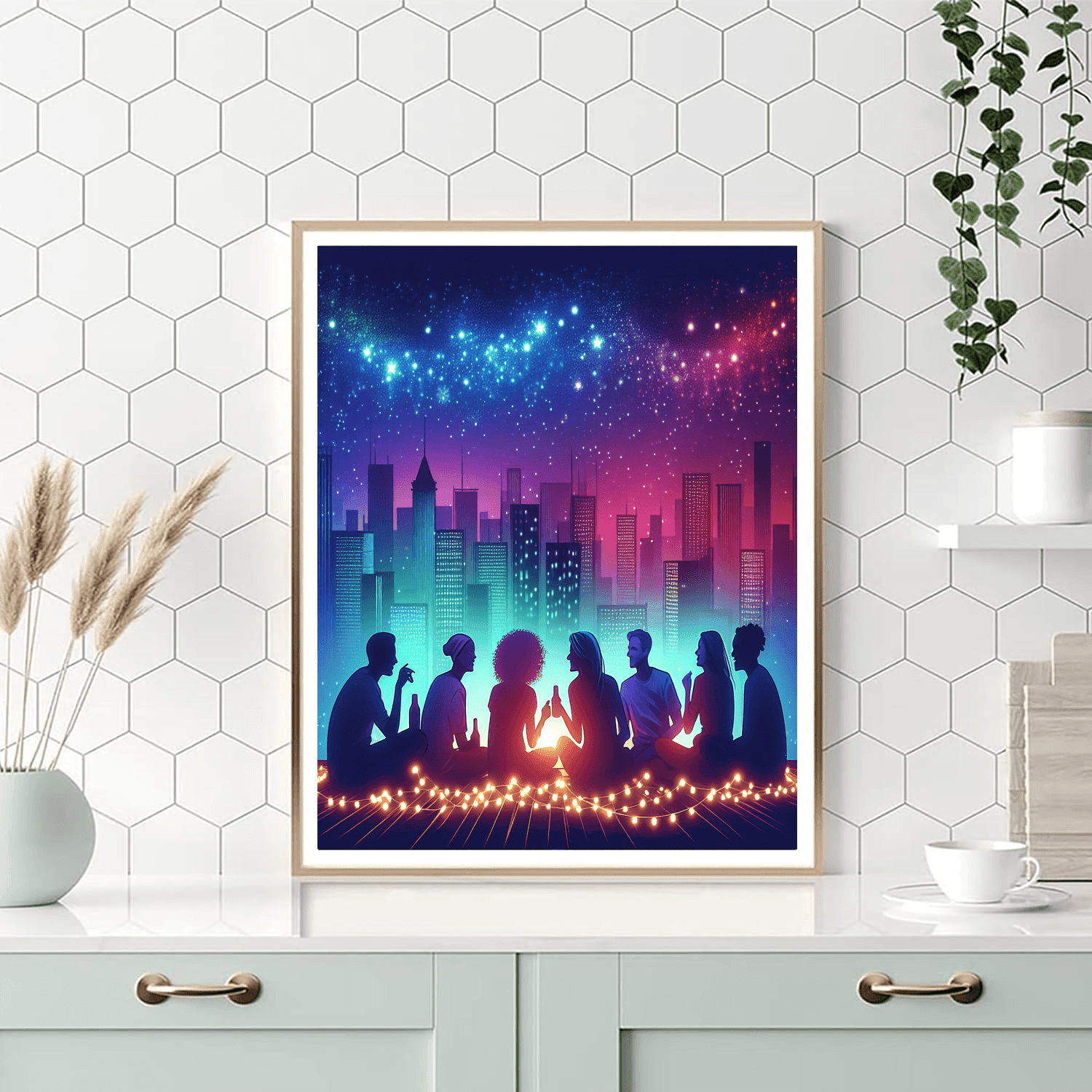 Starlit Rooftop Adventure Paint By Color