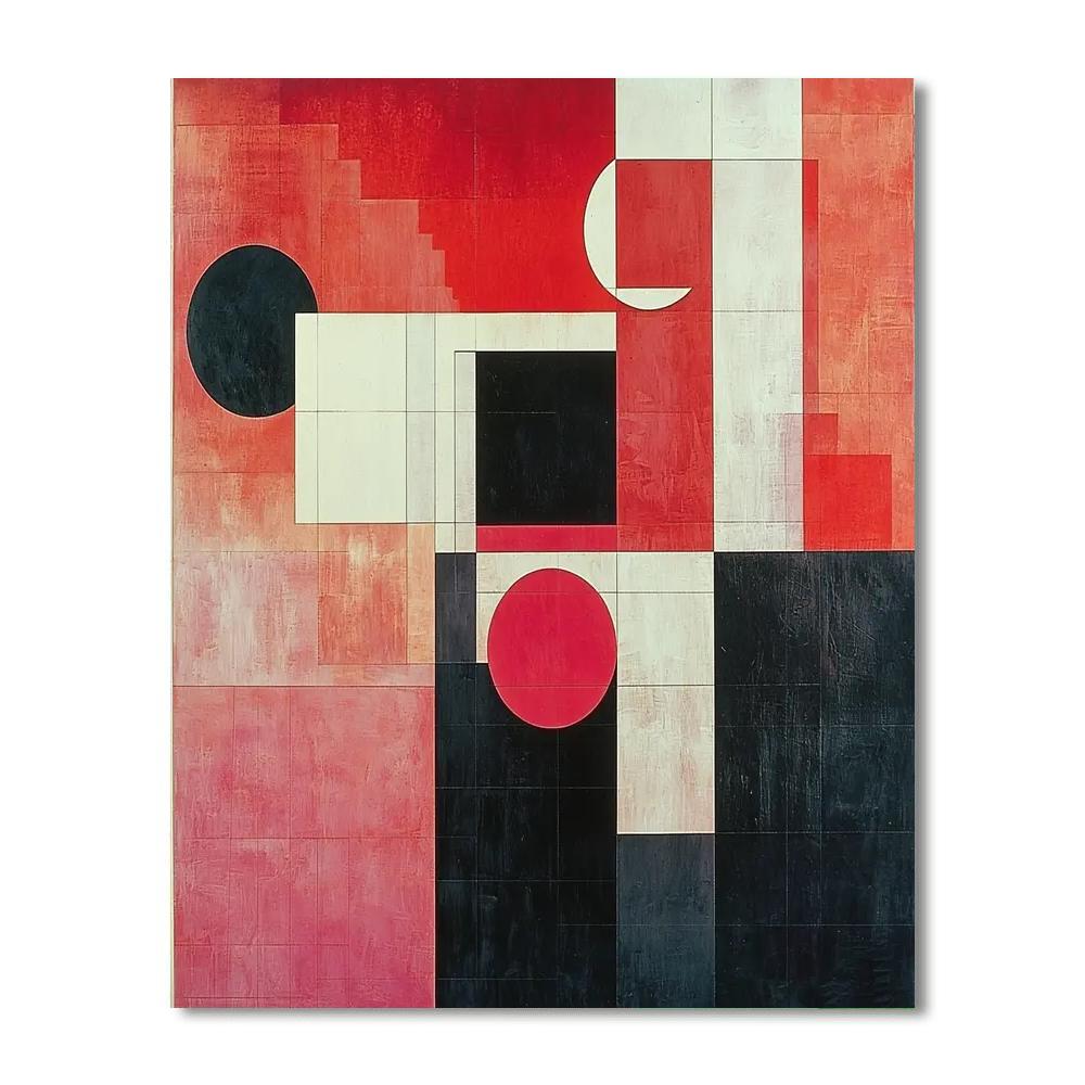 Kazimir Malevich Inspired Vibrational Forms  Paint By Color