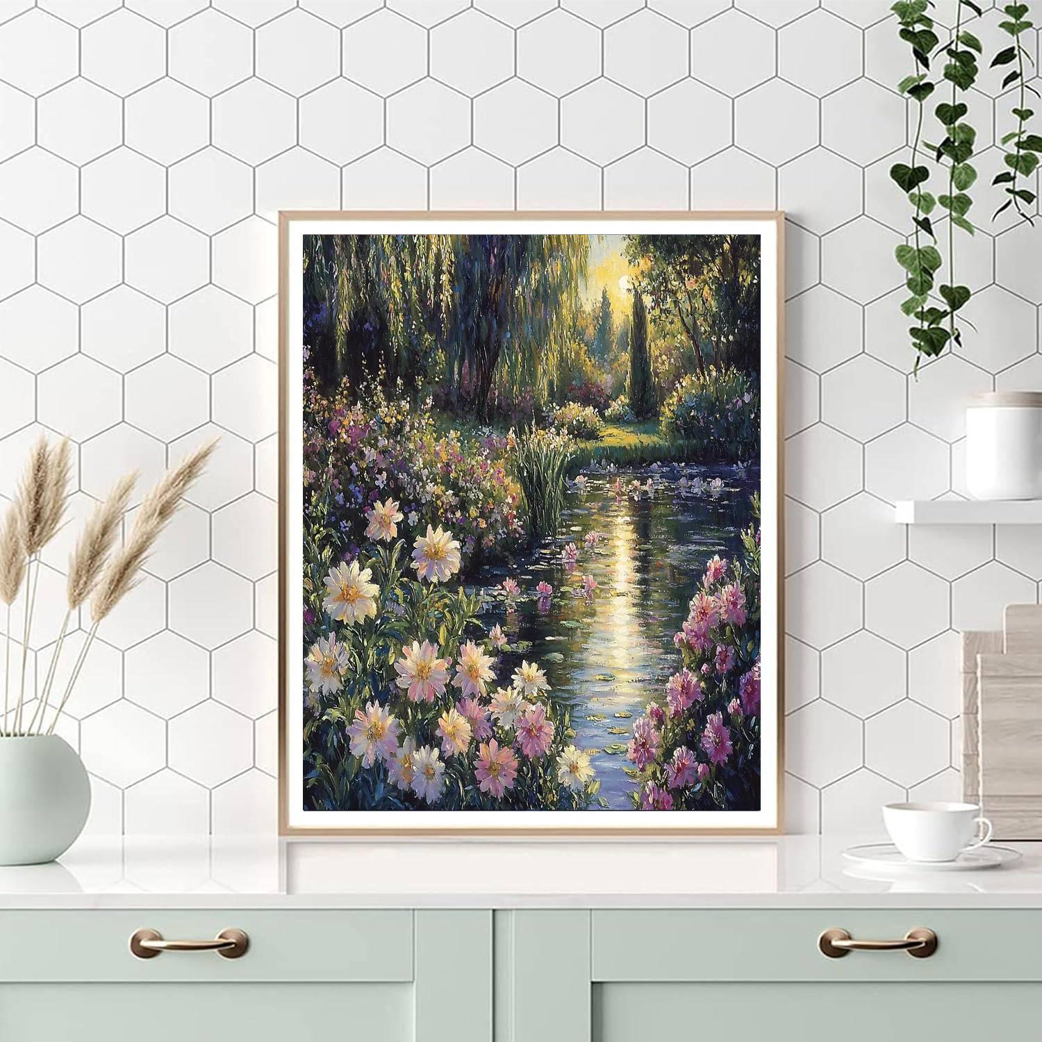 Claude Monet Inspired Monet's Secret Garden  Numbered Painting Kits