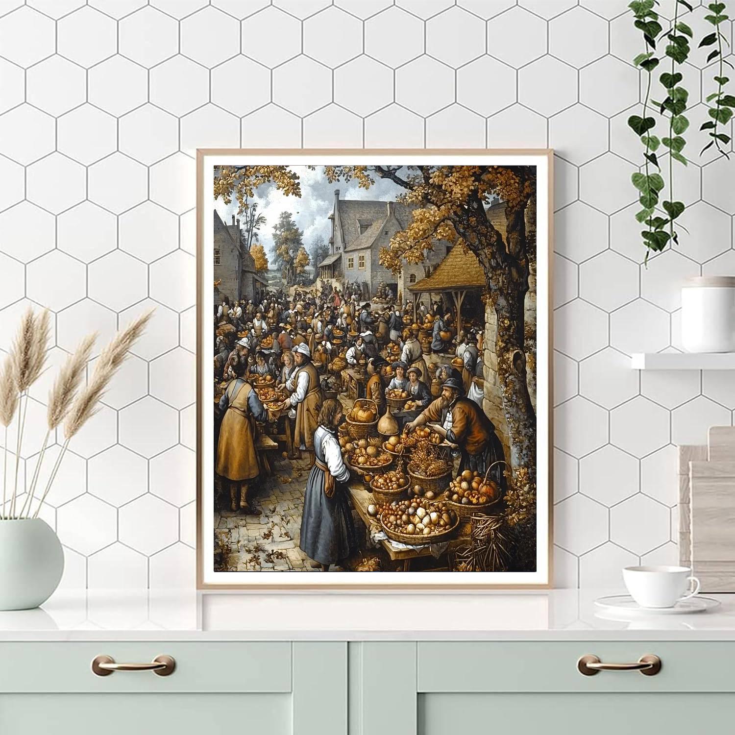 Pieter Bruegel The Elder Inspired Festive Harvest Feast  Paint By Numbers