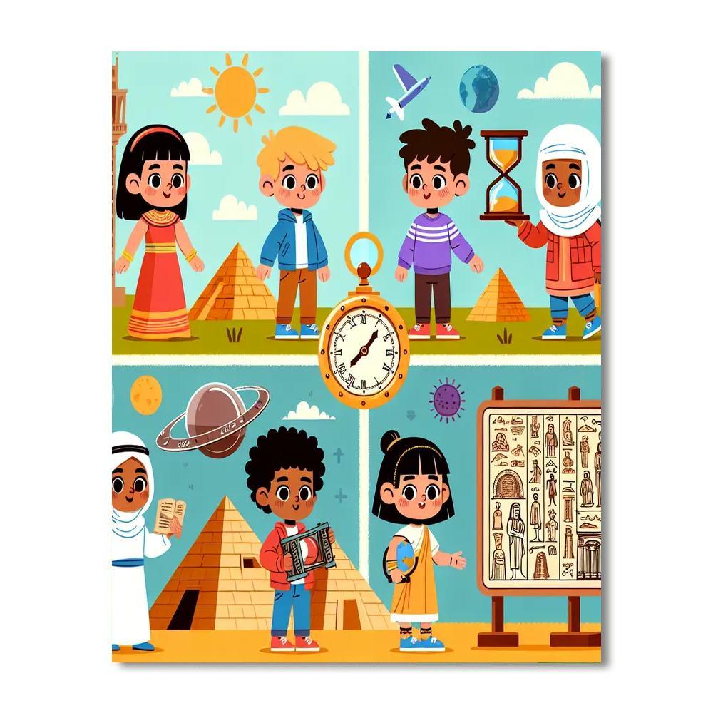Time-traveling Adventurers Painting By Numbers Kit
