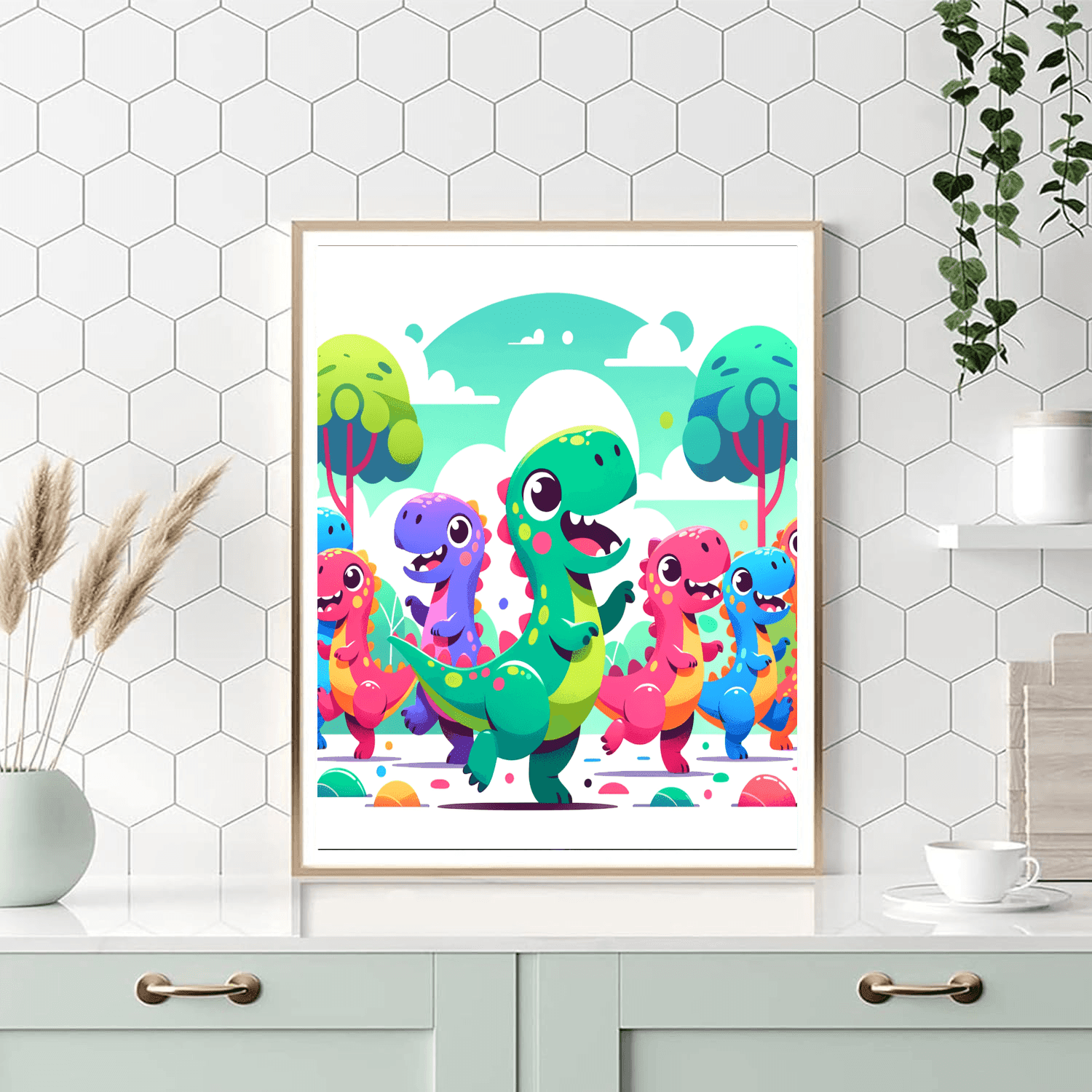 Groovy Dinosaur Dance Party Paint By Numbers Kits