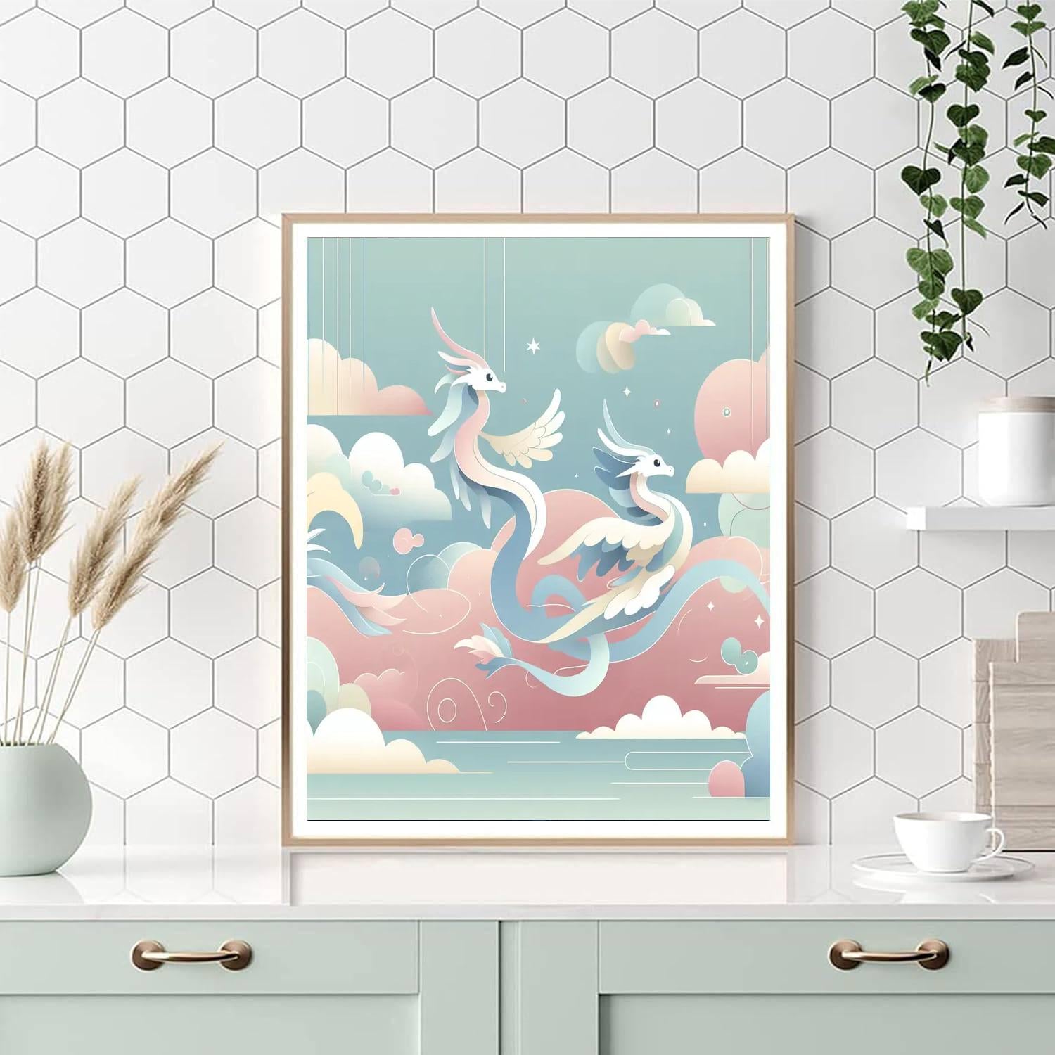Dreamy Dragon Dancers Paint By Color