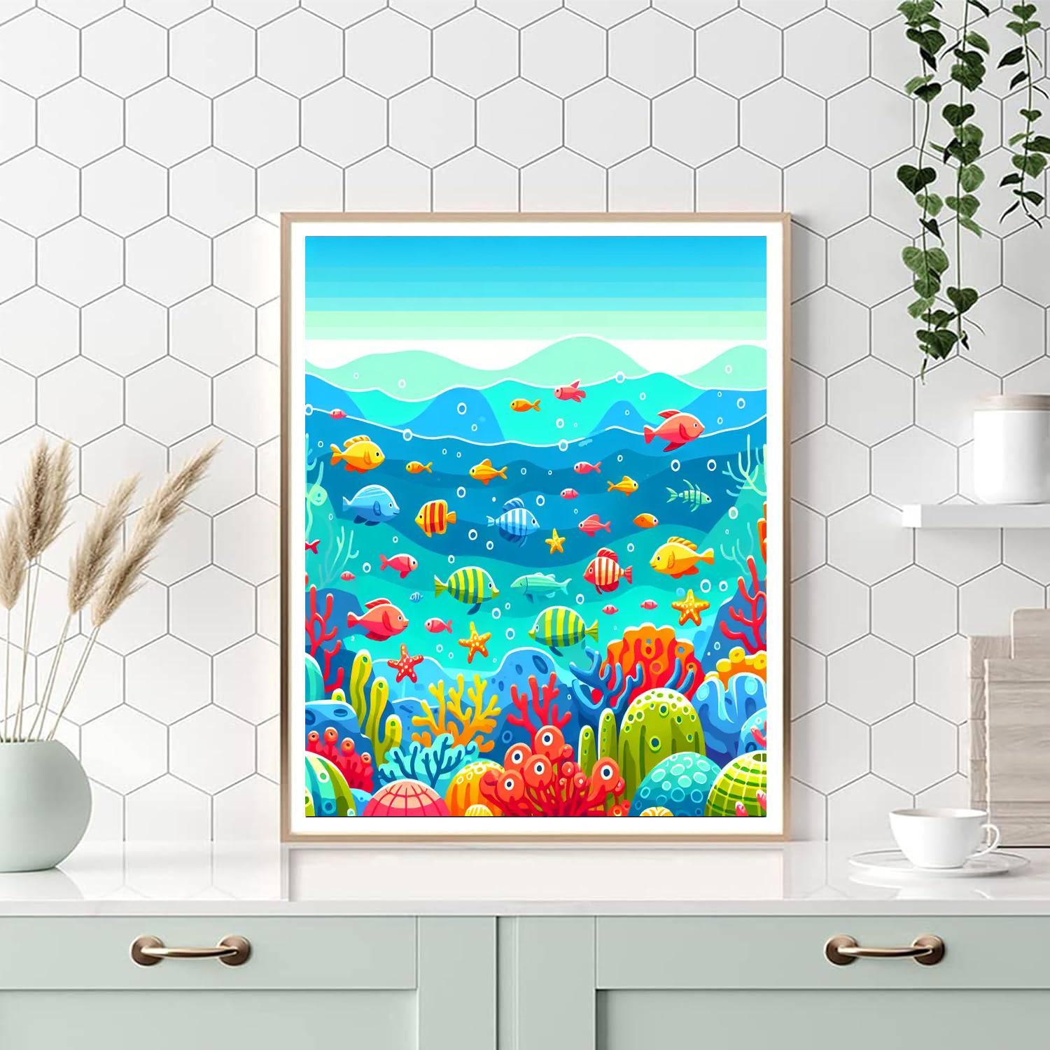 Ocean Coral Reef Adventure Painting By Numbers Kit