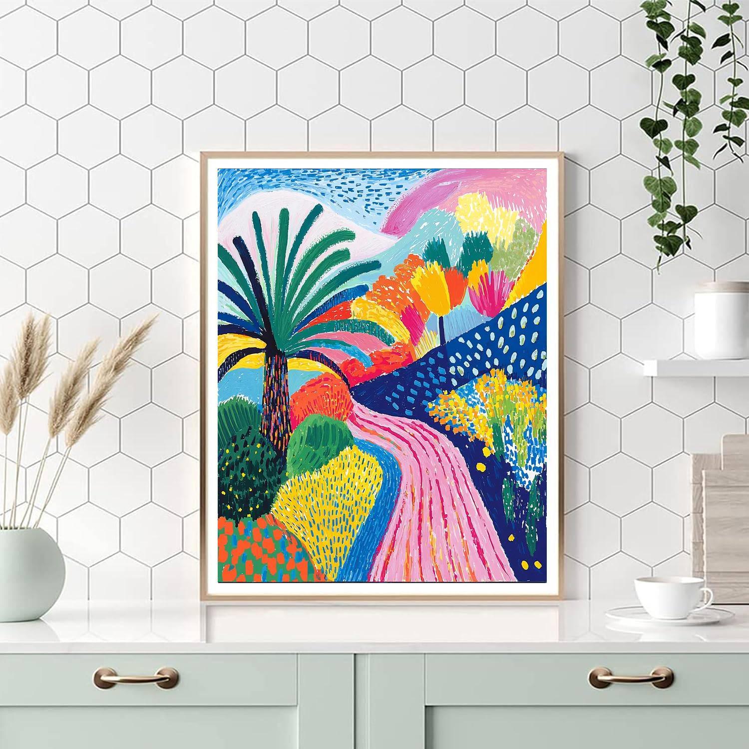 Hockney Inspired Playful Patterns Of Nature  Painting By Numbers Kit