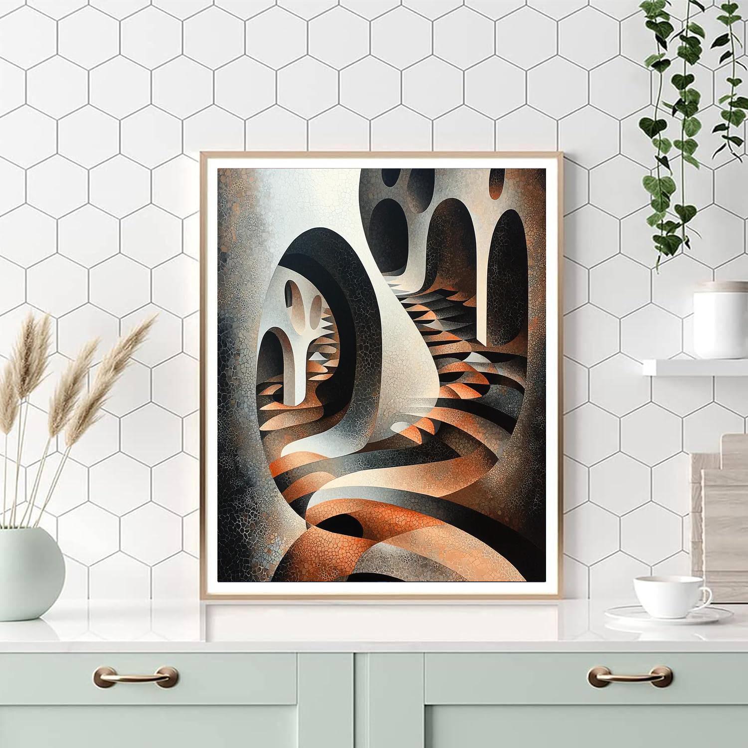 M.C. Escher Inspired The Play Of Light And Shadow  Number Painting