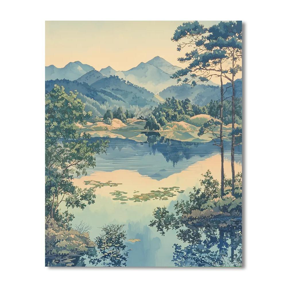 Zhao Mengfu Inspired Symphony Of Serenity  Paint By Color