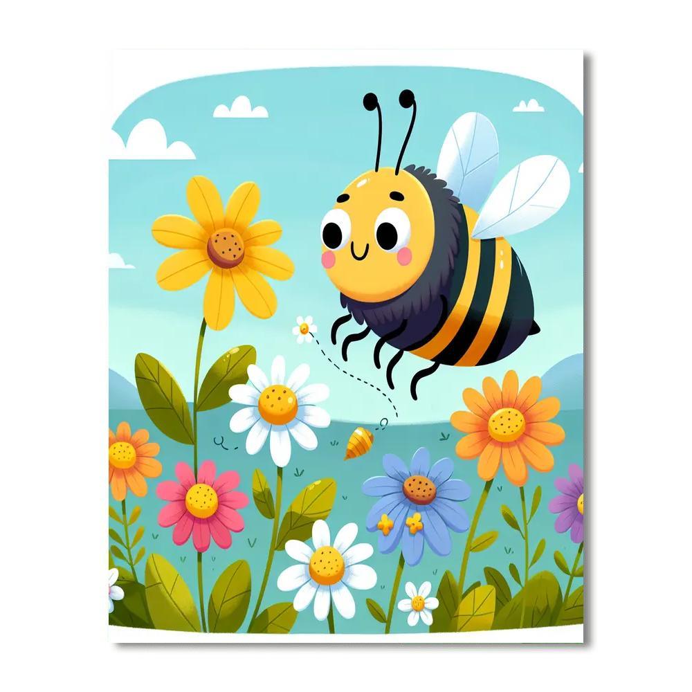 Busy Bumblebee Blossom DIY Paint By Numbers