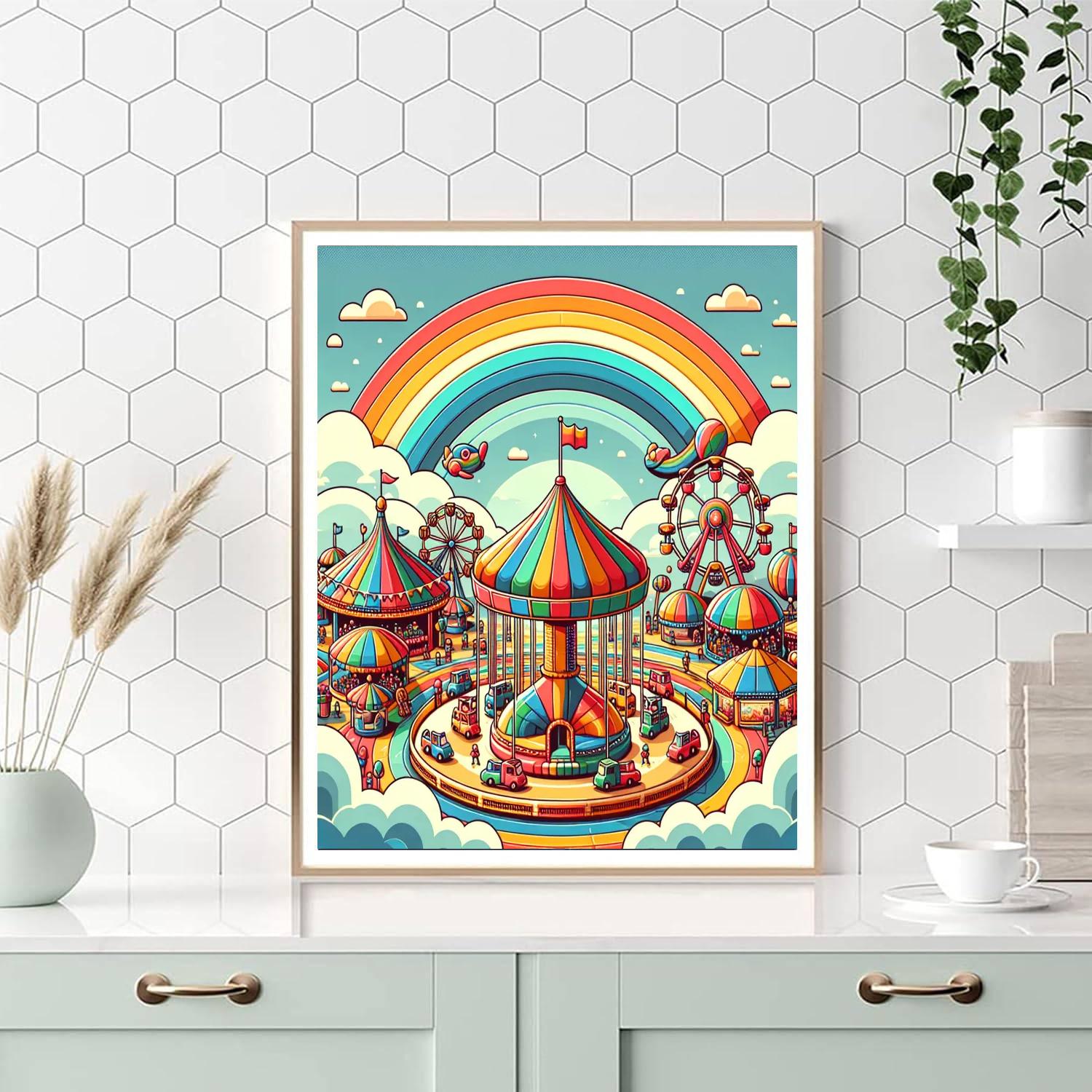 Rainbow Rides Numbered Painting Kits