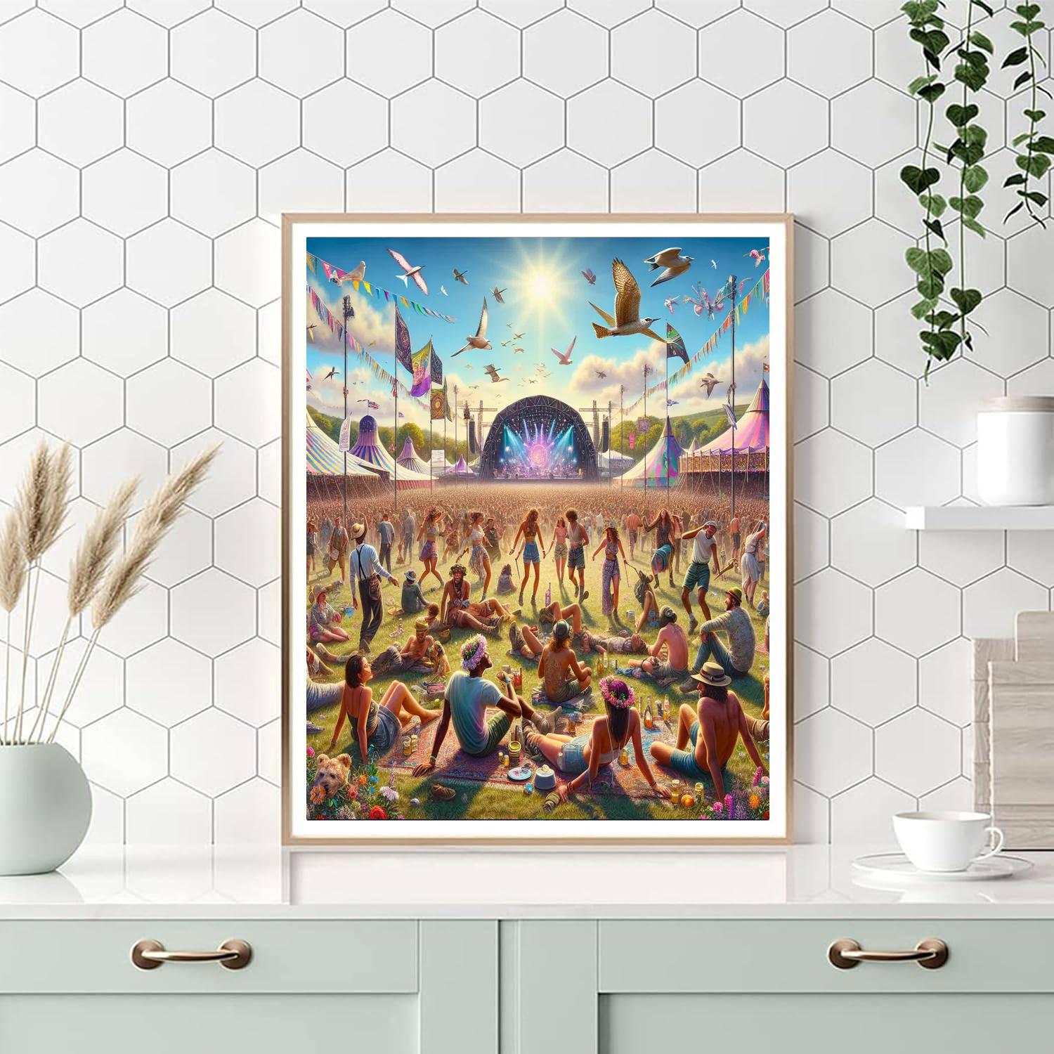 Glastonbury Festival - Somerset, United Kingdom Number Painting