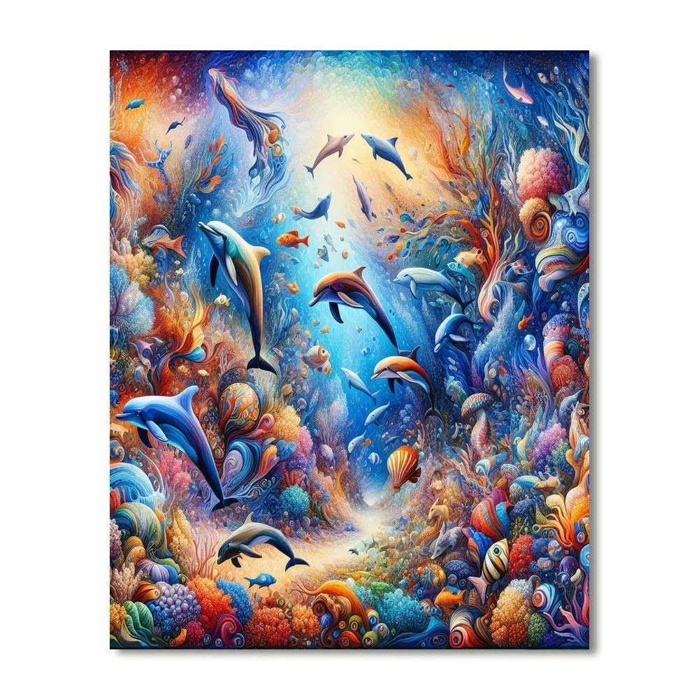 Whimsical Ocean Escape Painting Number Kit