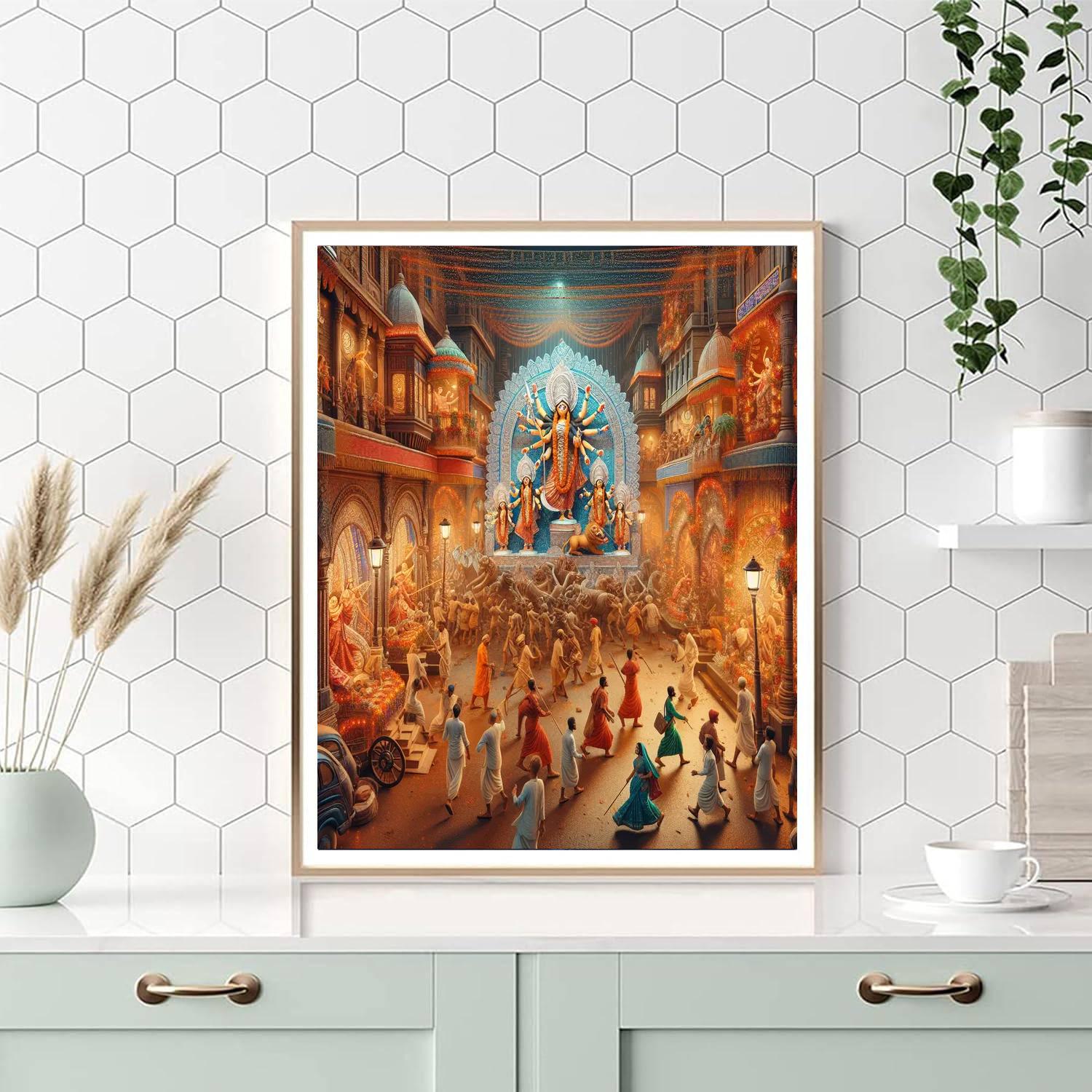 Durga Puja Festival - Kolkata, India Paint By Numbers