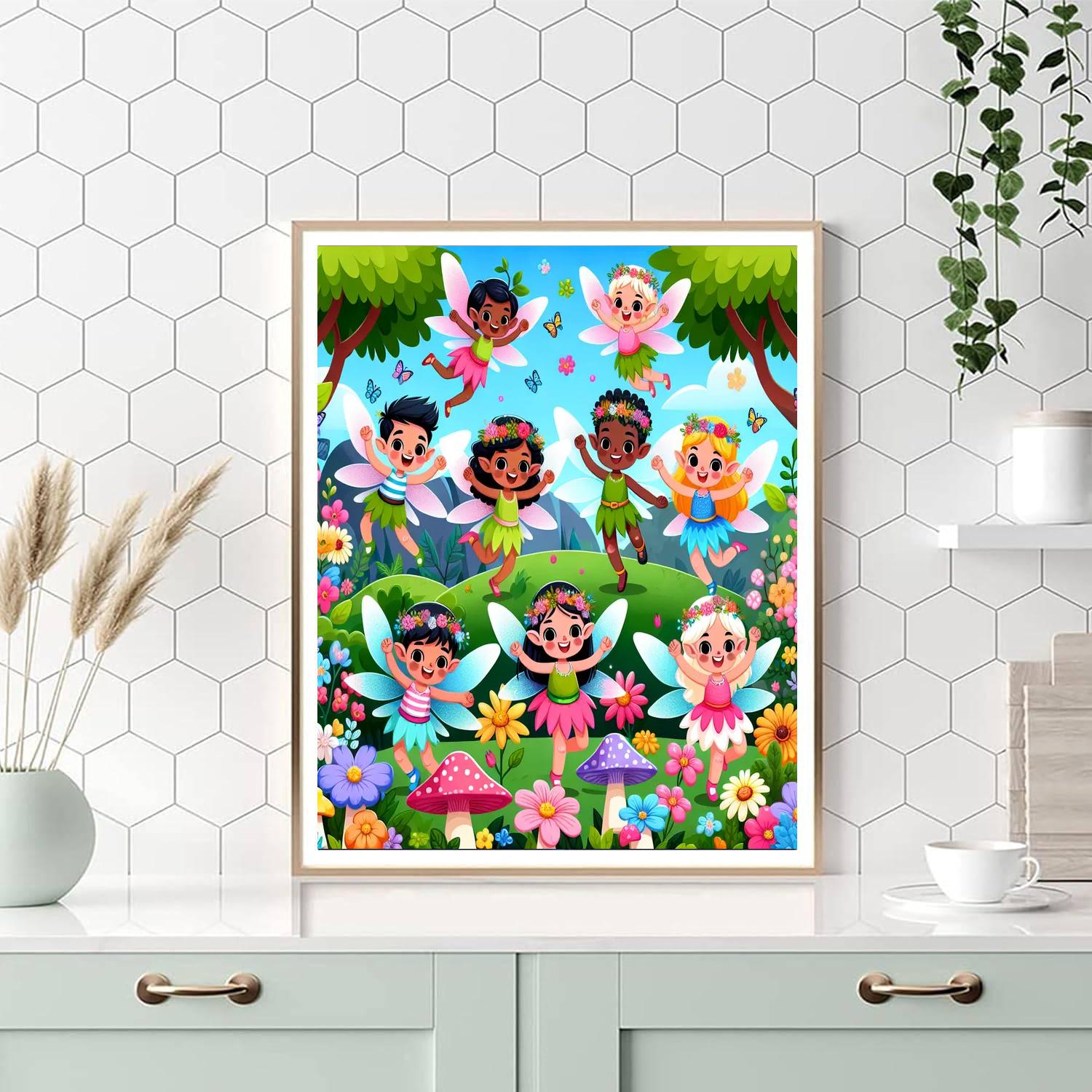Fun In The Fairy Garden Paint By Numbers Art