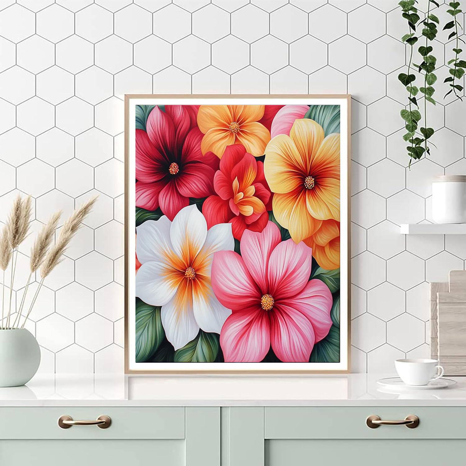 Georgia O'Keeffe Inspired Floral Euphoria In Dreamland  Paint By Numbers