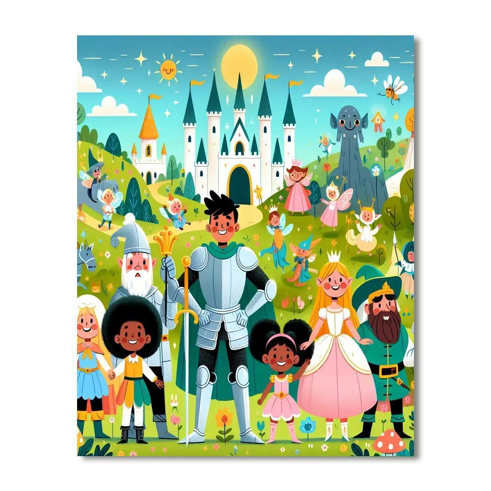 Adventures In Fairy Tale Land Painting Number Kit