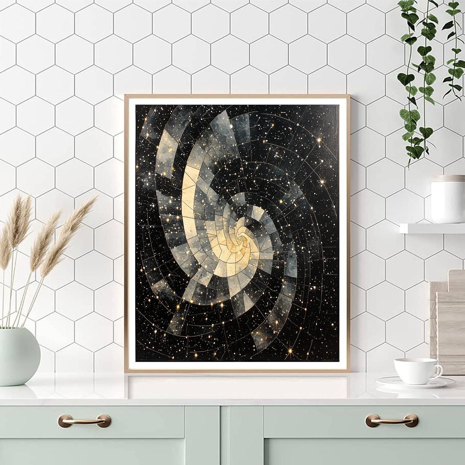 M.C. Escher Inspired Abstract Constellations  Numbered Painting Kits