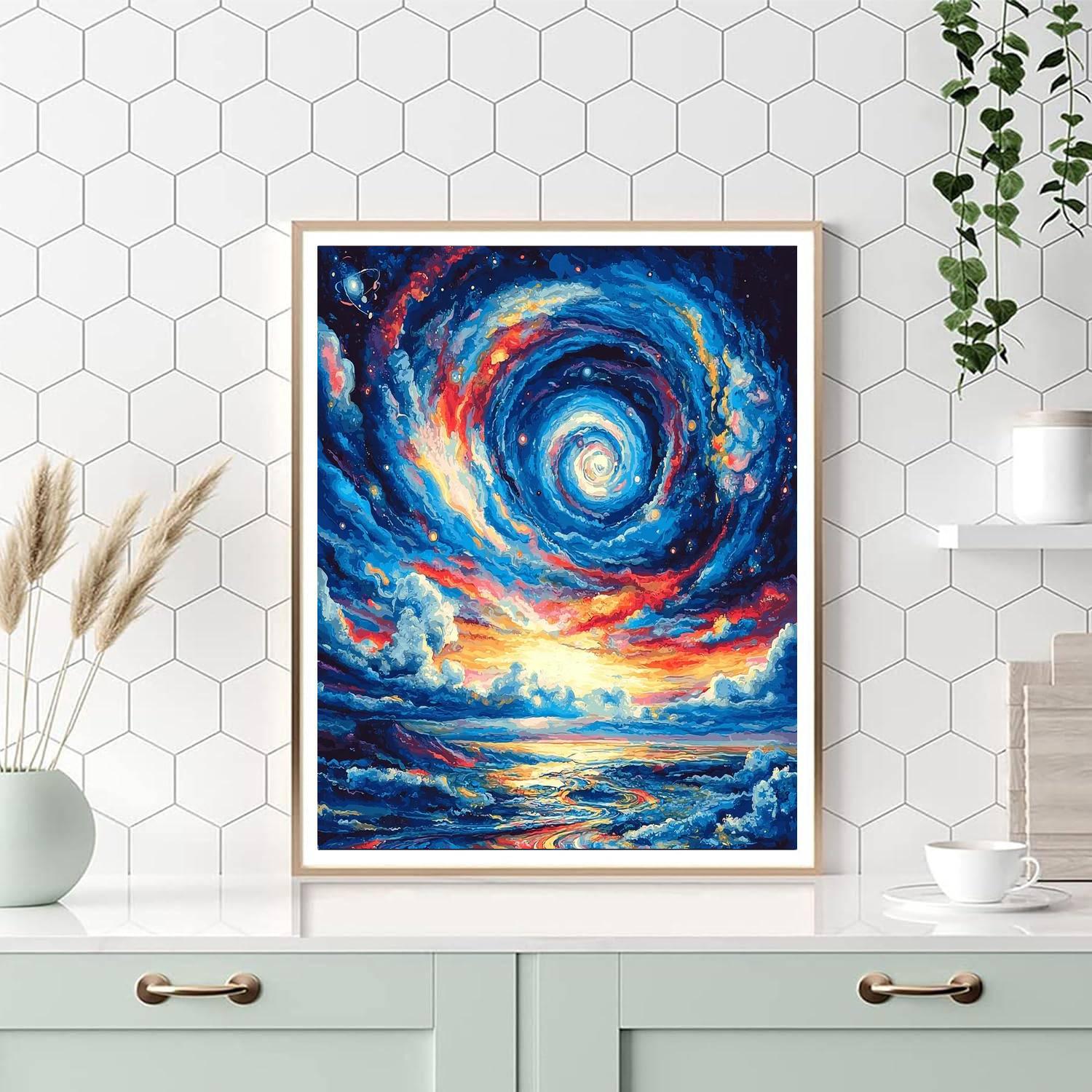 Salvador Dalí Inspired Kaleidoscope Cosmos  Paint By Number