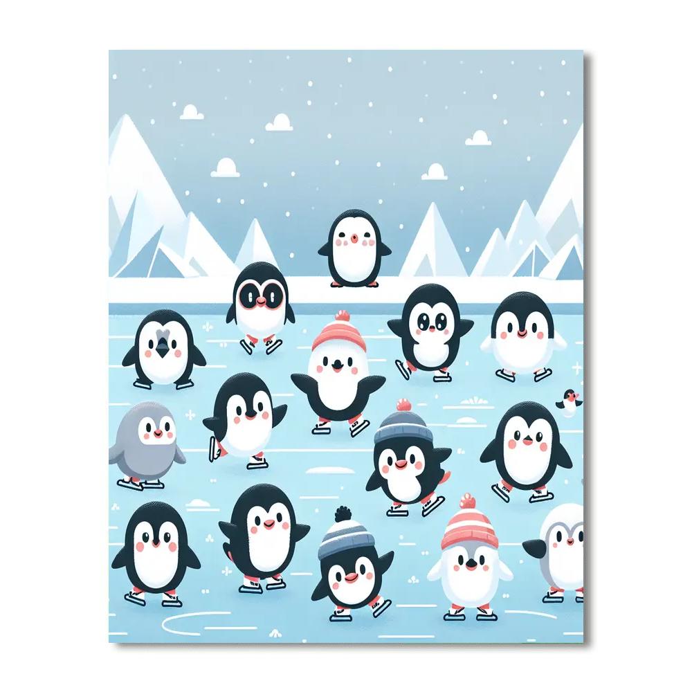 Penguin’s Ice Capade Painting By Numbers Kit