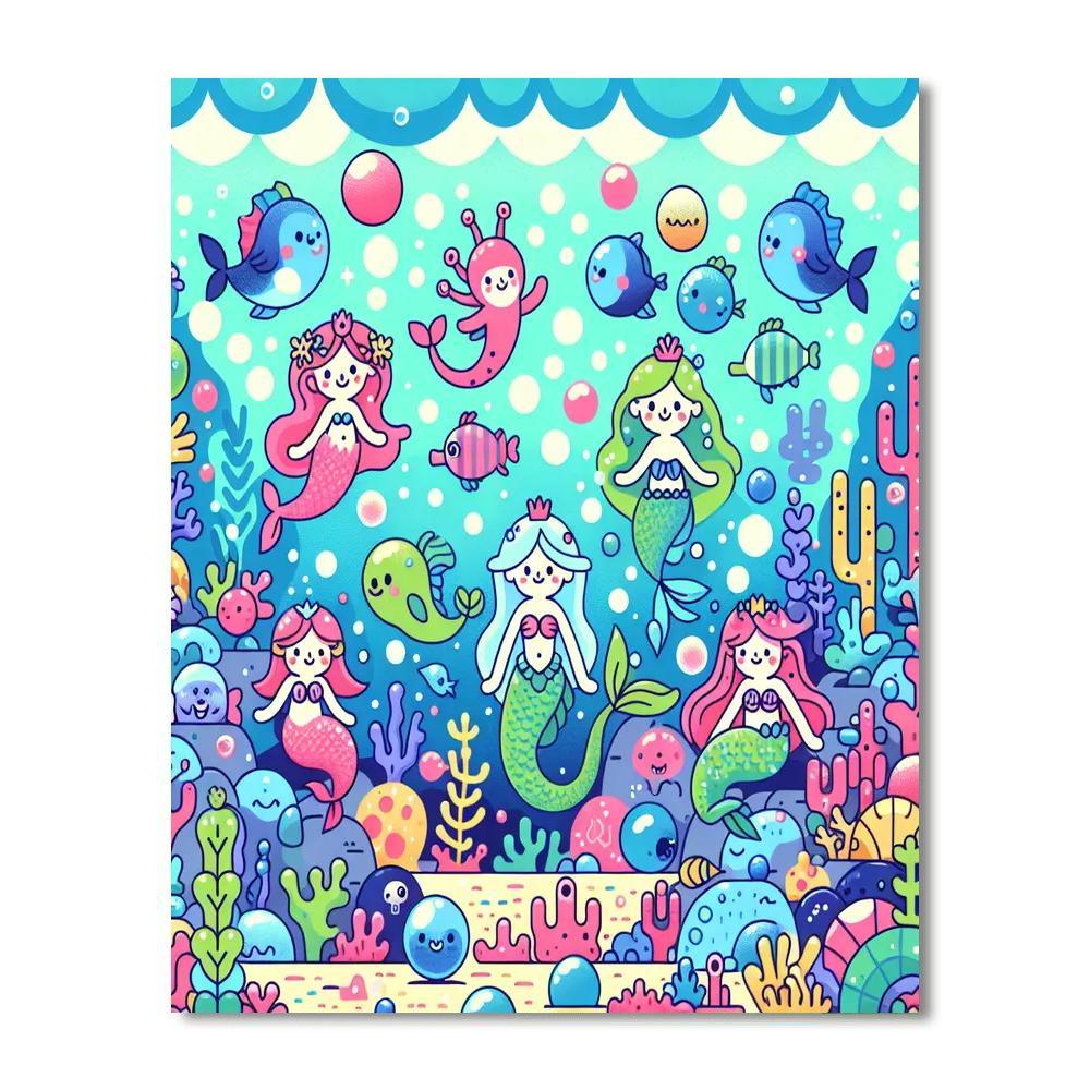 Undersea Magic Kingdom Painting By Numbers Kit