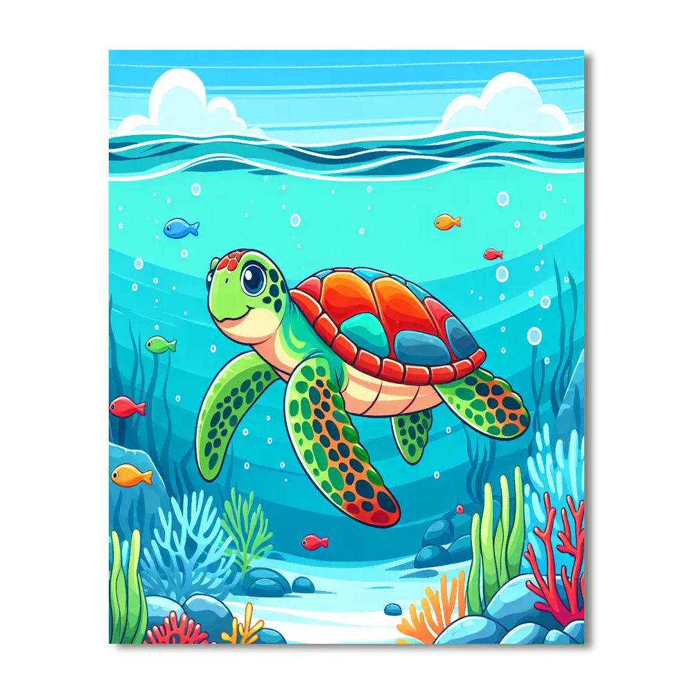 Sea Turtle's Ocean Journey Numbered Painting Kits
