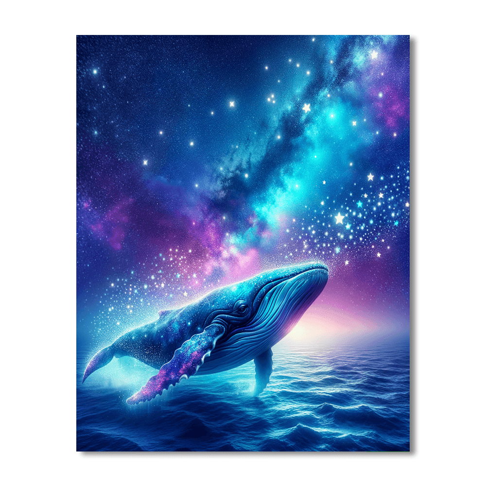 Celestial Whale DIY Paint By Numbers