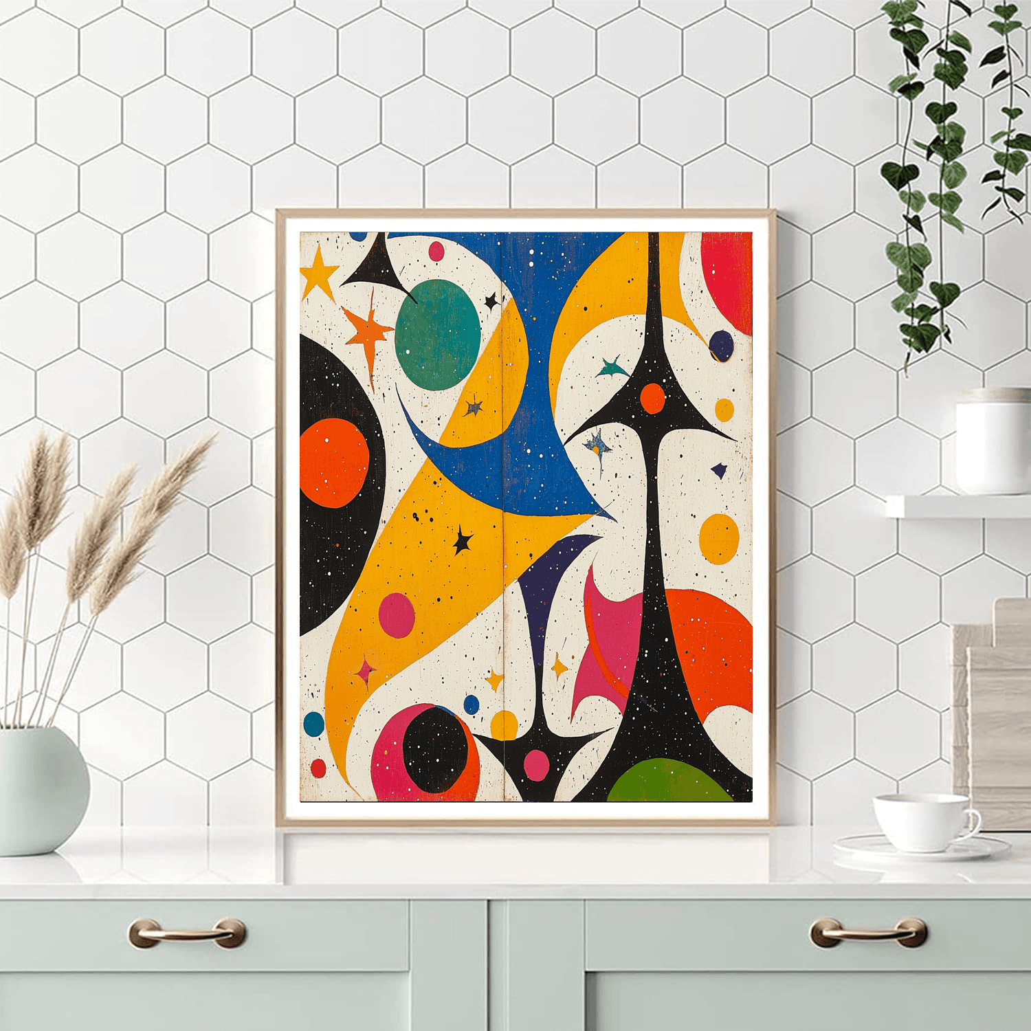 Joan Miro Inspired Miro's Celestial Whimsy  Paint By Numbers Kits