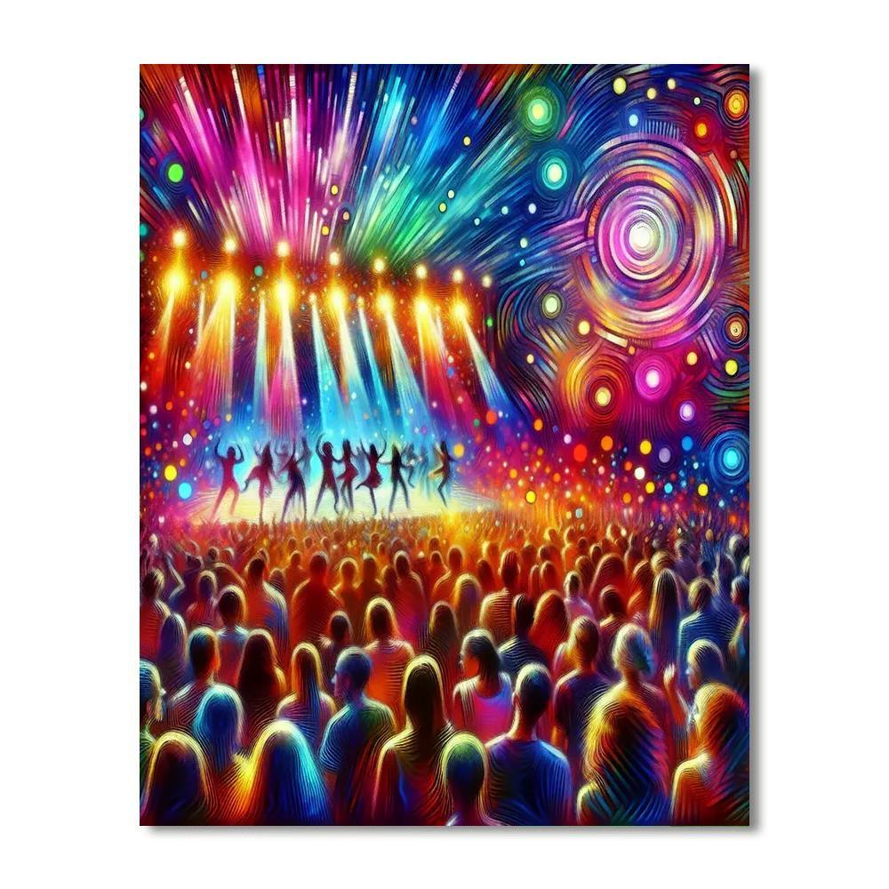 Funky Music Festival Vibes Painting Number Kit