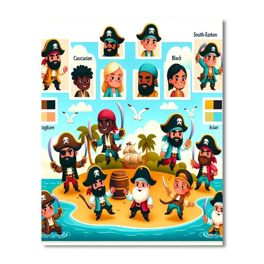 Adventure Island Treasure Numbered Painting Kits