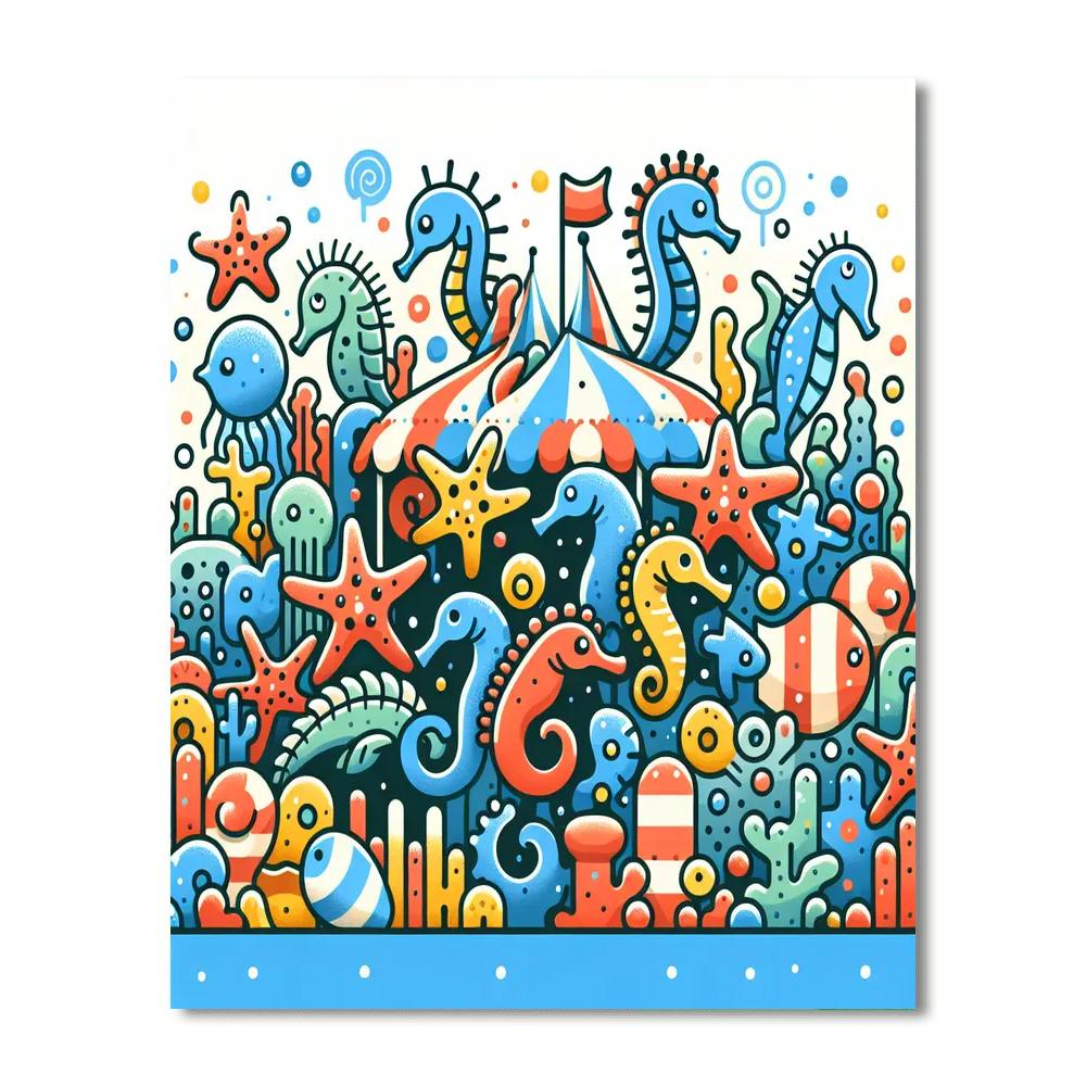 Aquatic Creature Carnival Paint By Numbers Kits