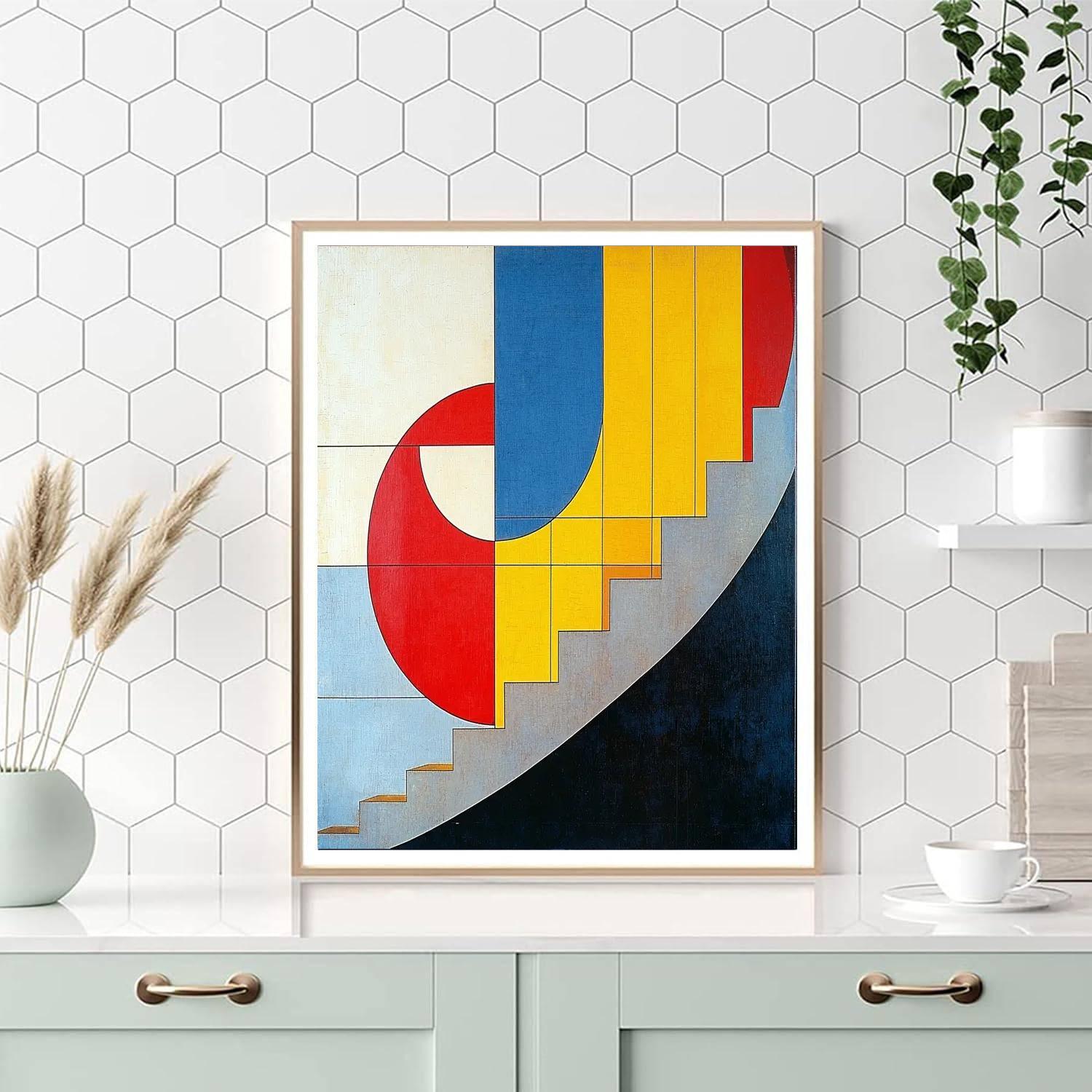 Wassily Kandinsky Inspired Bauhaus Geometry  Paint By Numbers Kits