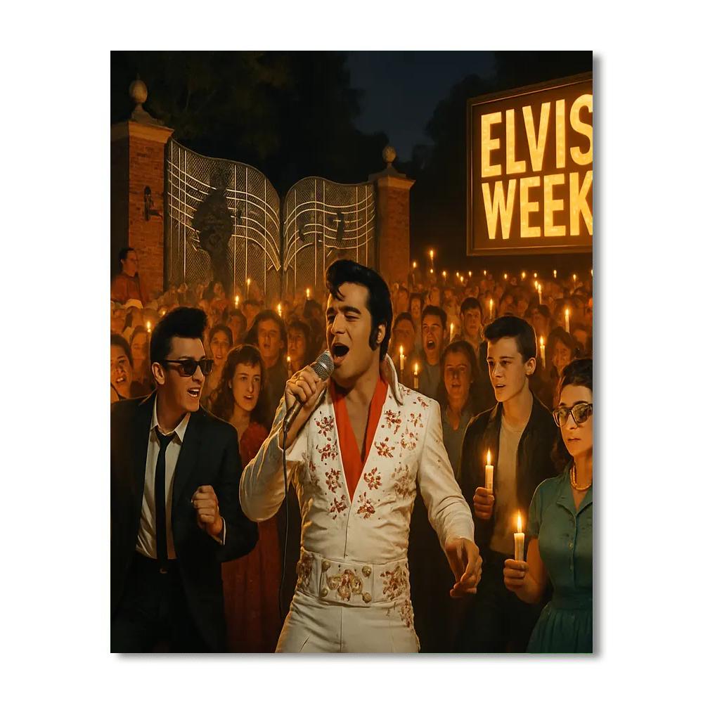 Elvis Week - Memphis Number Painting