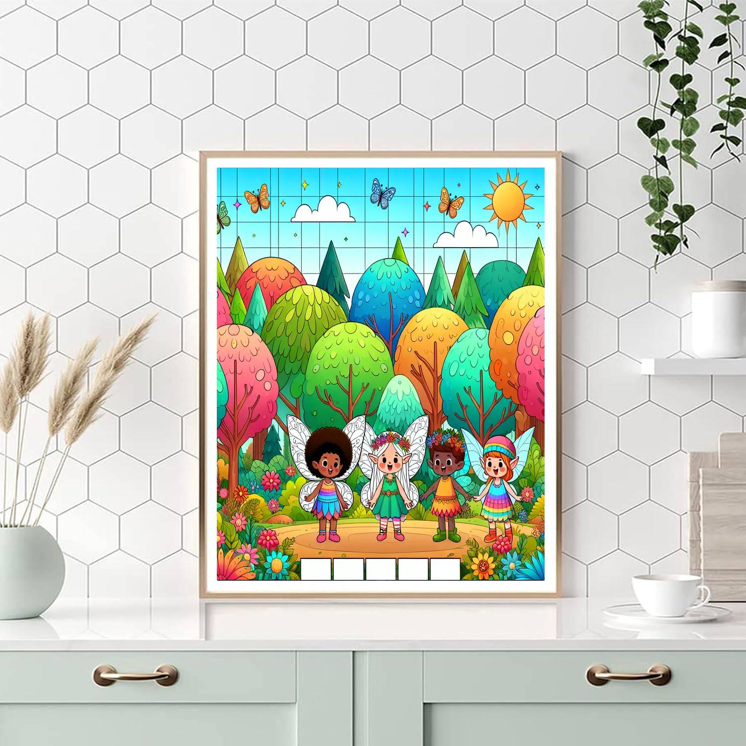 Dreamy Magical Forest DIY Paint By Numbers