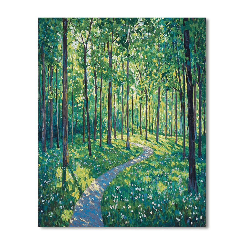 Monet Inspired Serene Forest Walk  Paint By Numbers