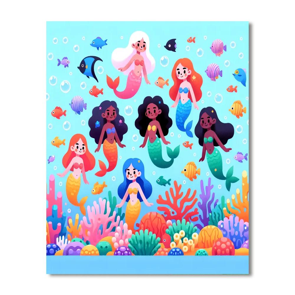 Mystical Mermaid Reef Paint By Numbers Art