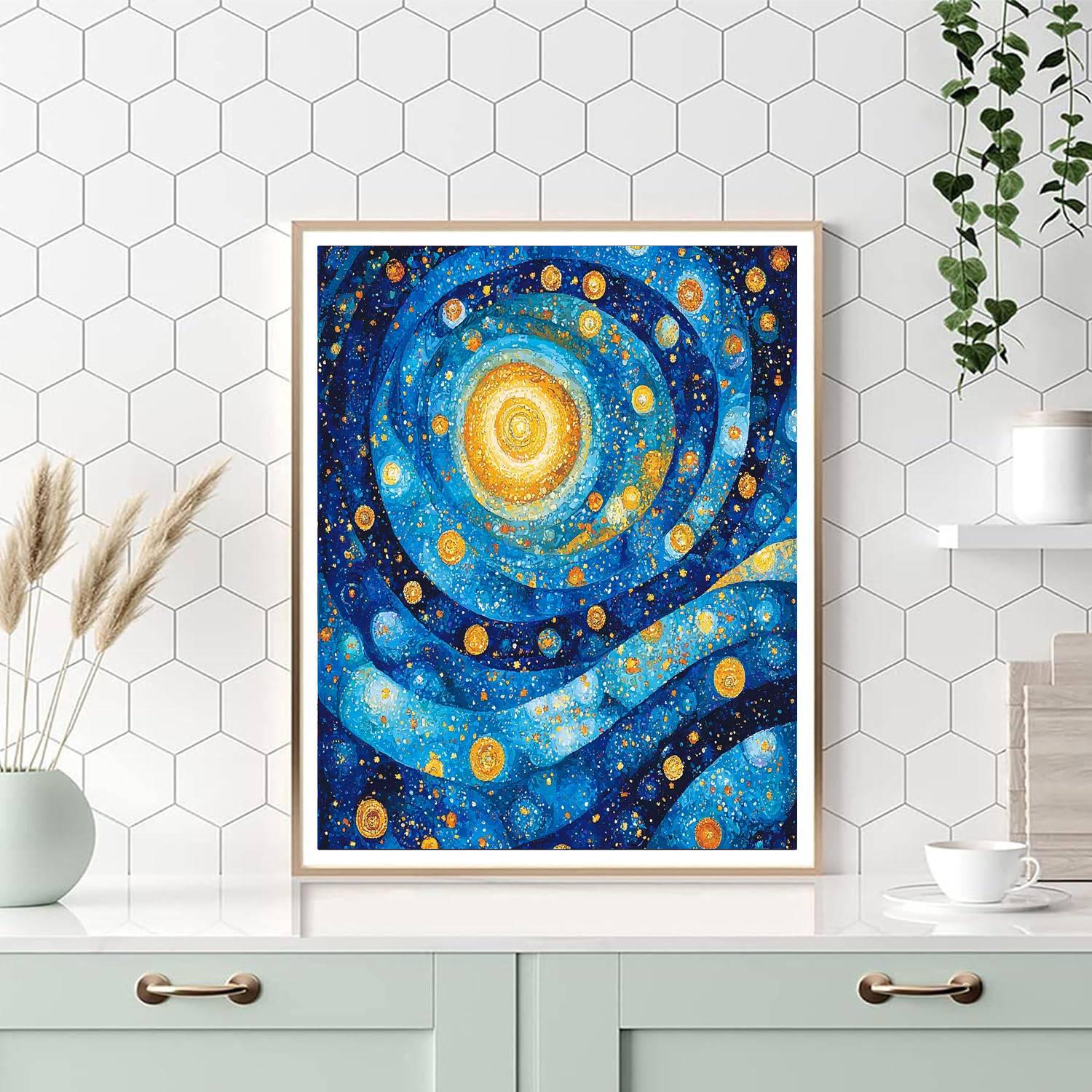 Gustav Klimt Inspired Cosmic Resonance  Paint By Numbers Kits