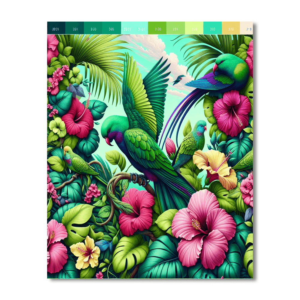 Lush Tropical Vibes Painting By Numbers Kit
