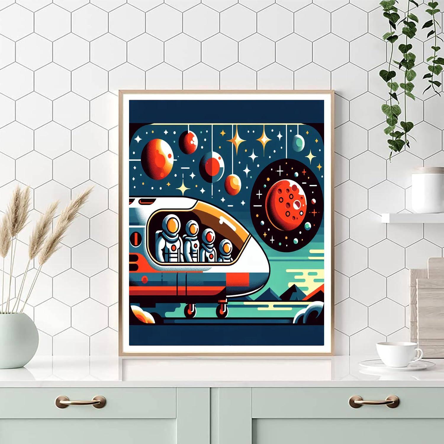 Space Voyage To Mars Paint By Color