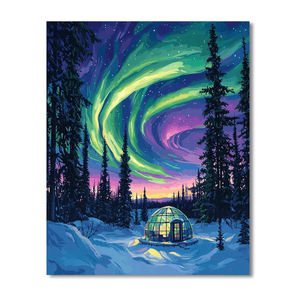 Lapland Northern Lights - Finland DIY Paint By Numbers