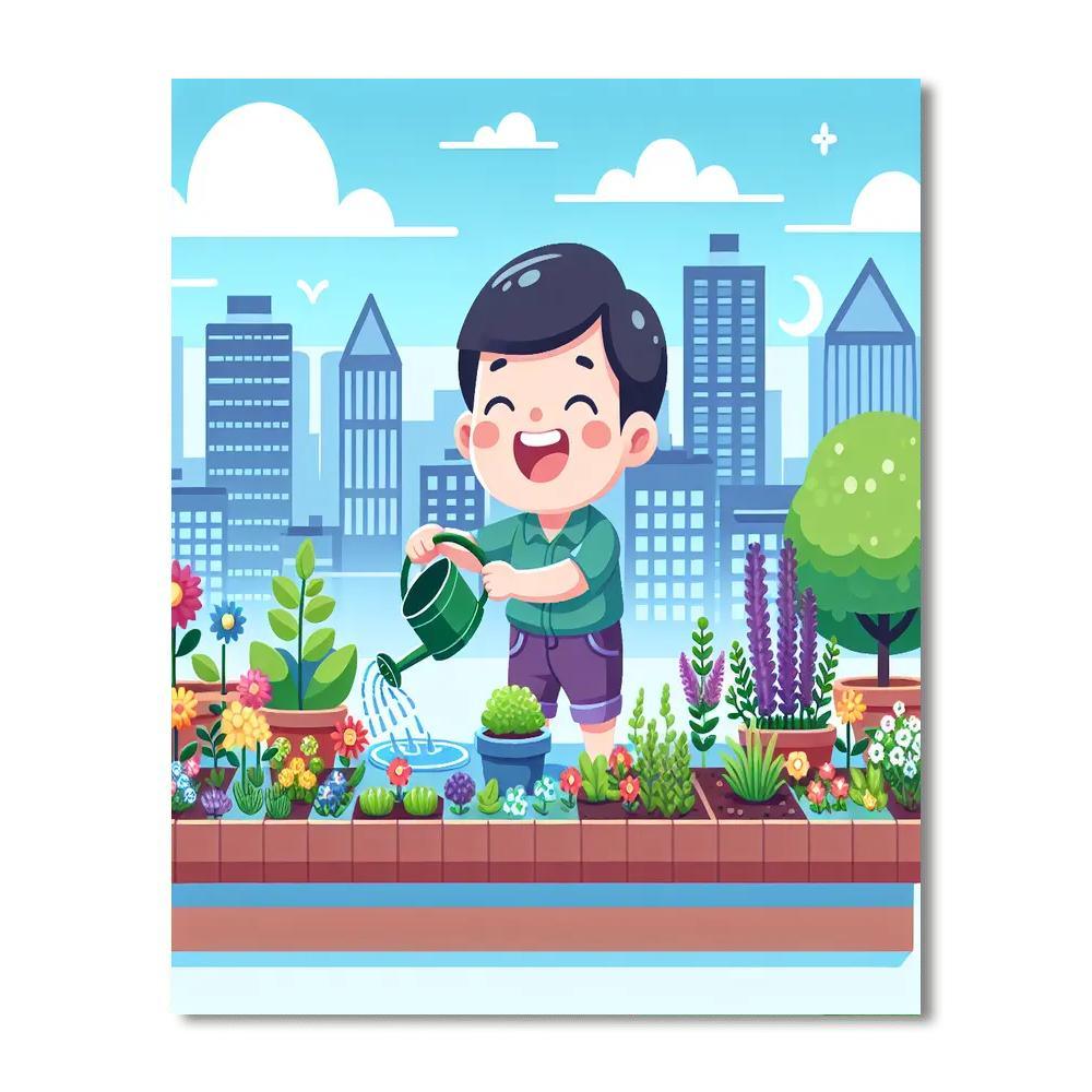 Rooftop Garden Getaway Paint By Numbers Kits