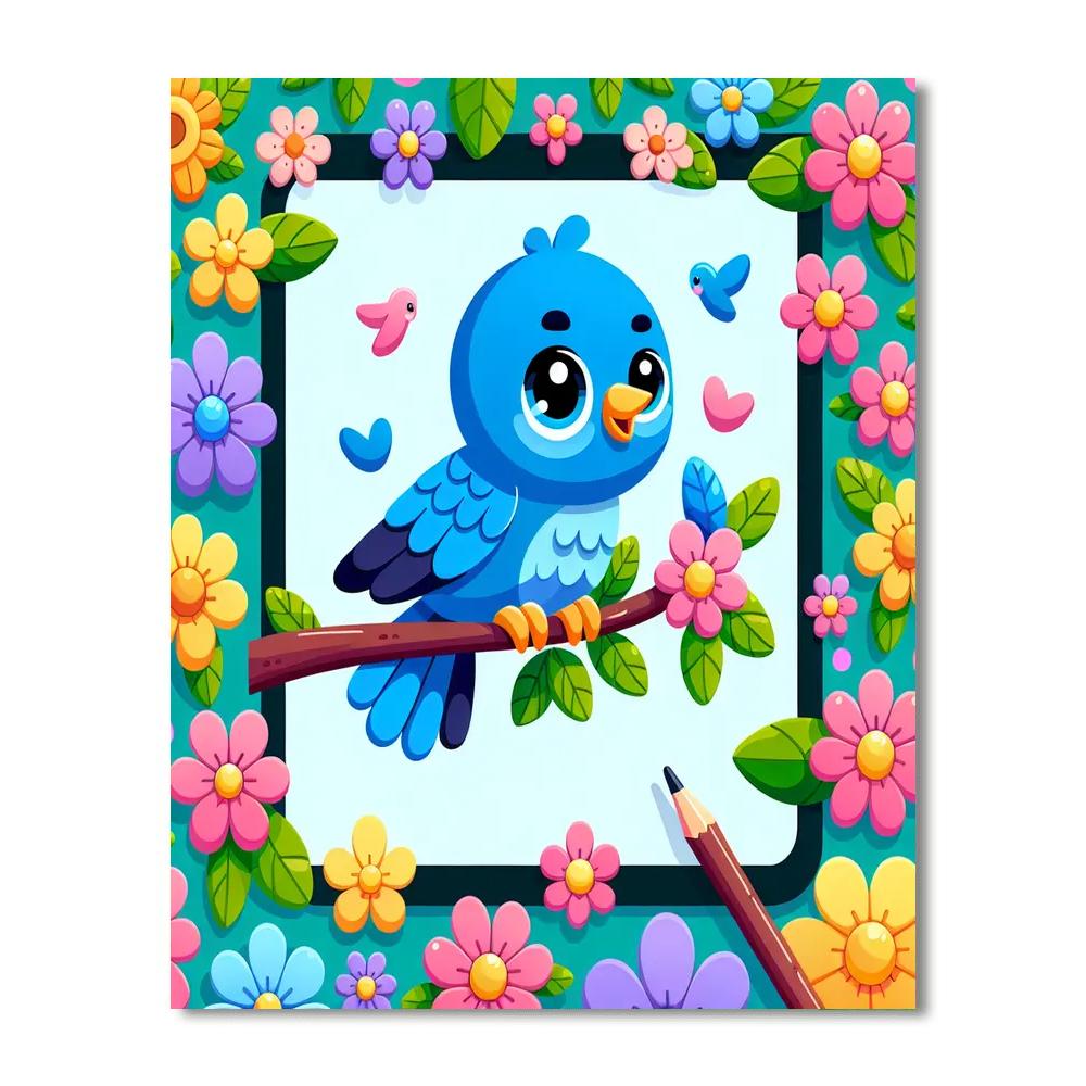 Breezy Bluebird Paint By Color