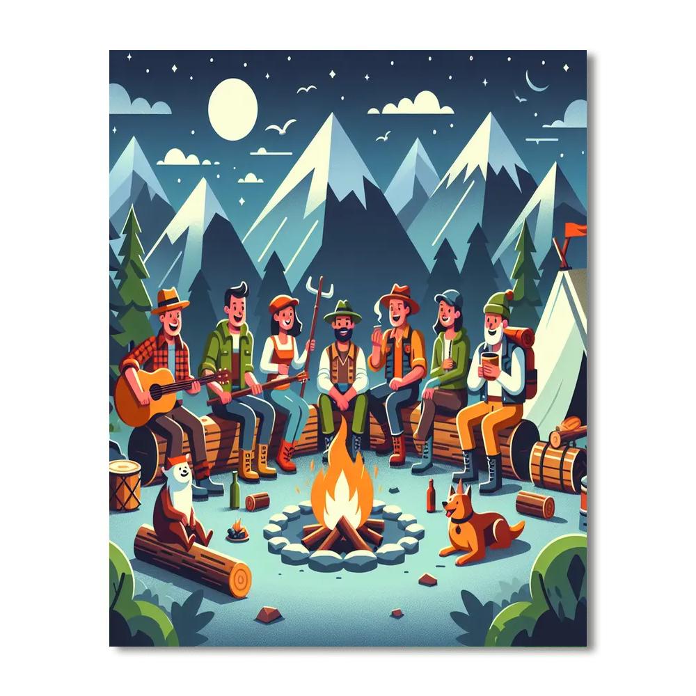 Secret Mountain Hideaway Number Painting