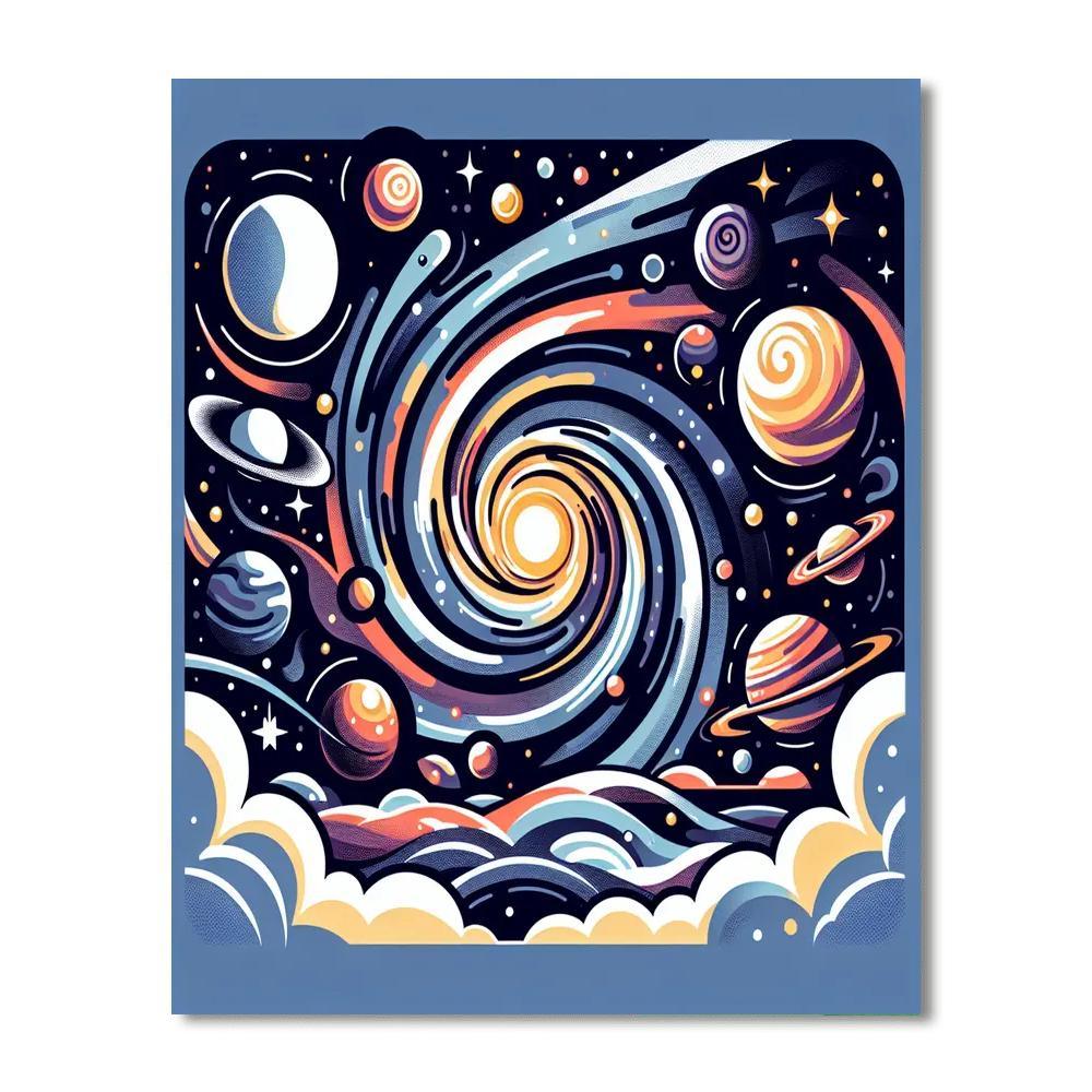 Space-time Journey DIY Paint By Numbers
