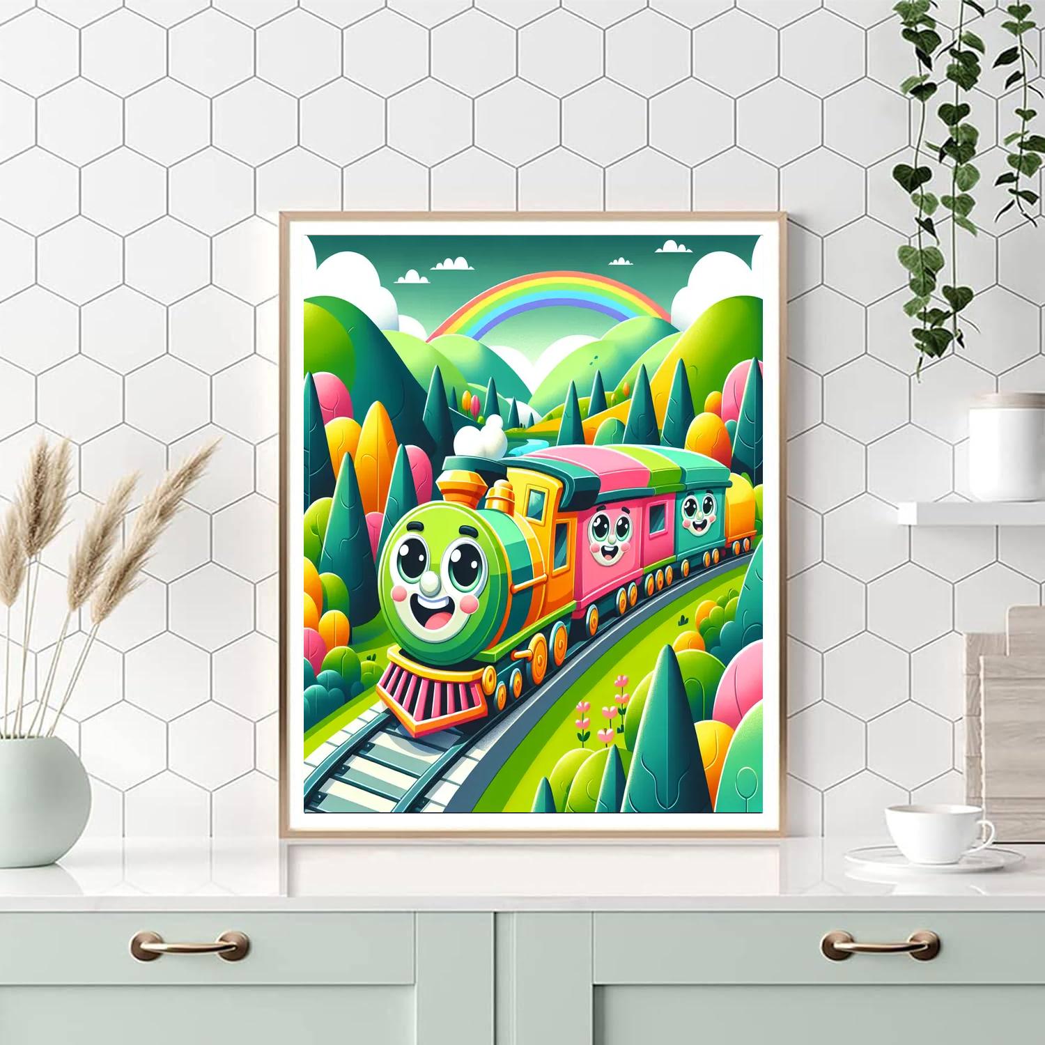 Happy Train Painting Number Kit