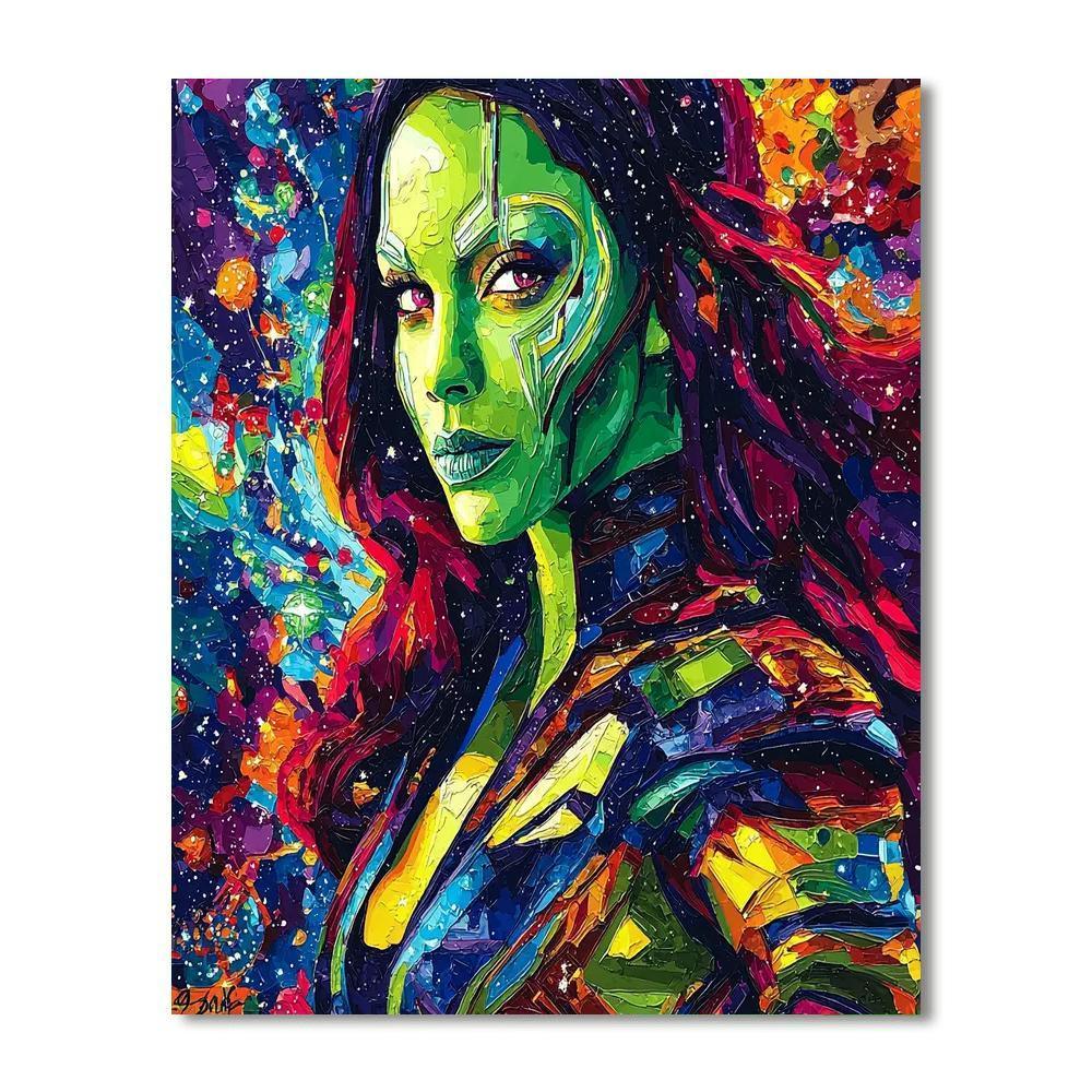 Zoe Saldana: The Cosmic Dance Of Gamora Paint By Color