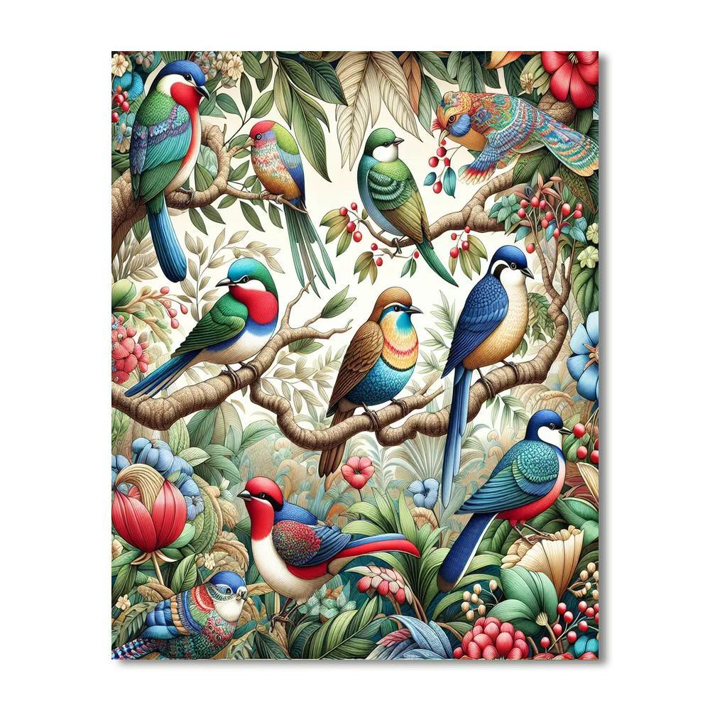 Charming Birds Painting By Numbers Kit