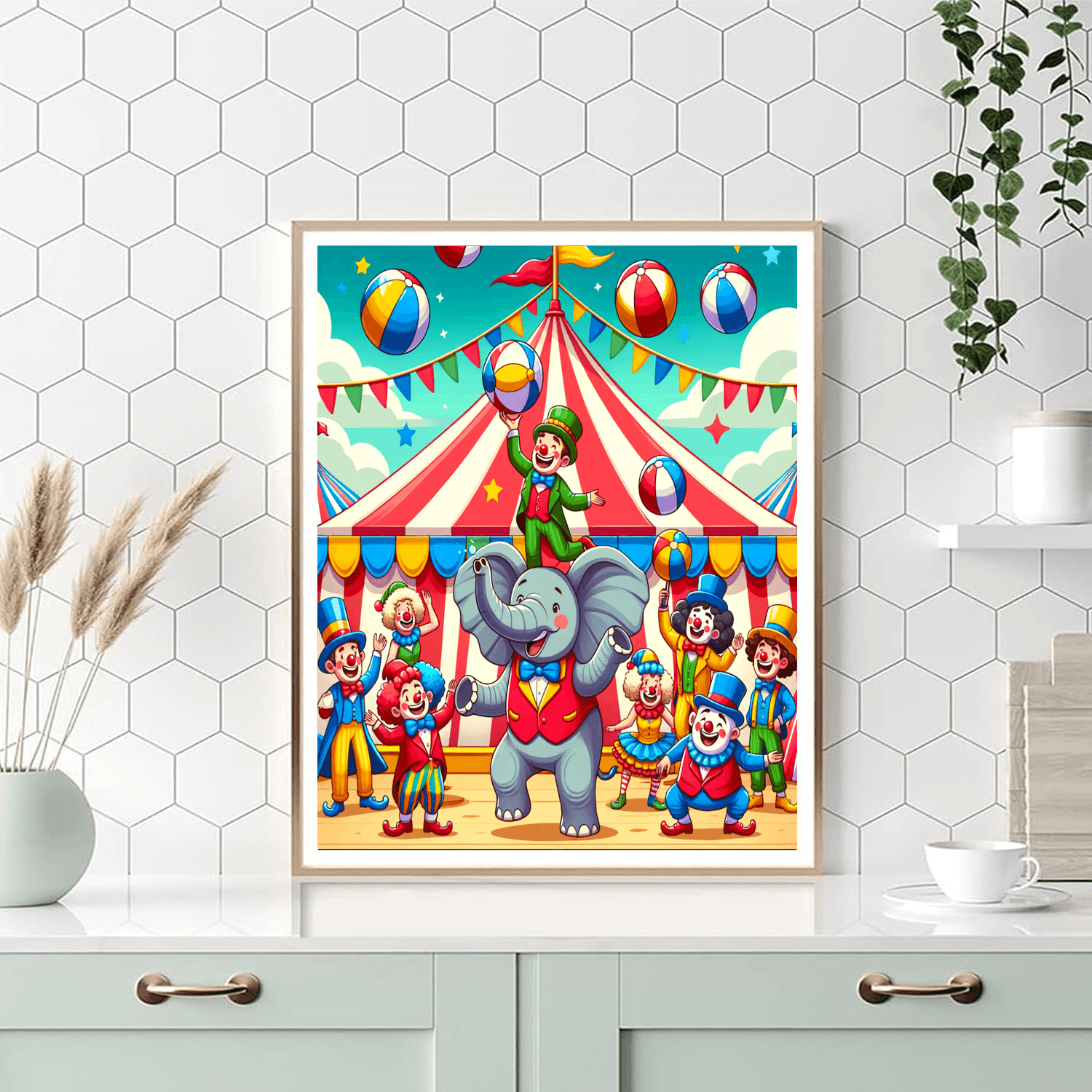 Colorful Circus DIY Paint By Numbers