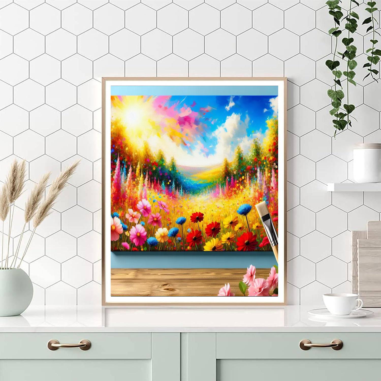 Sunny Meadow Harmony Number Painting