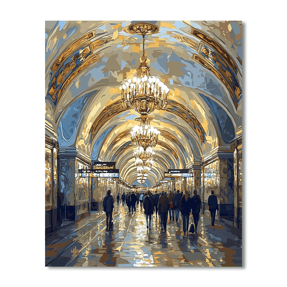 Moscow Metro Stations Numbered Painting Kits